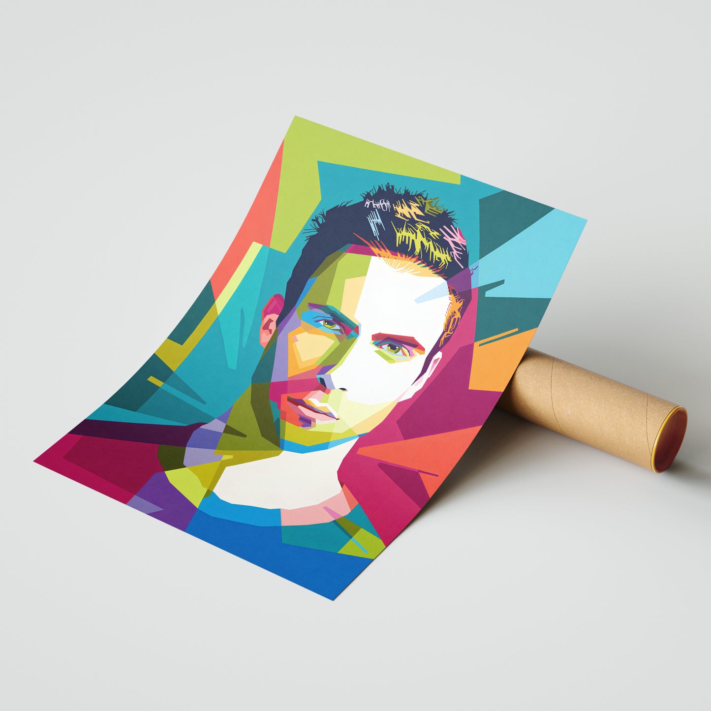 Adam Levine Pop Art Portrait – Bold Maroon 5-Inspired Wall Décor