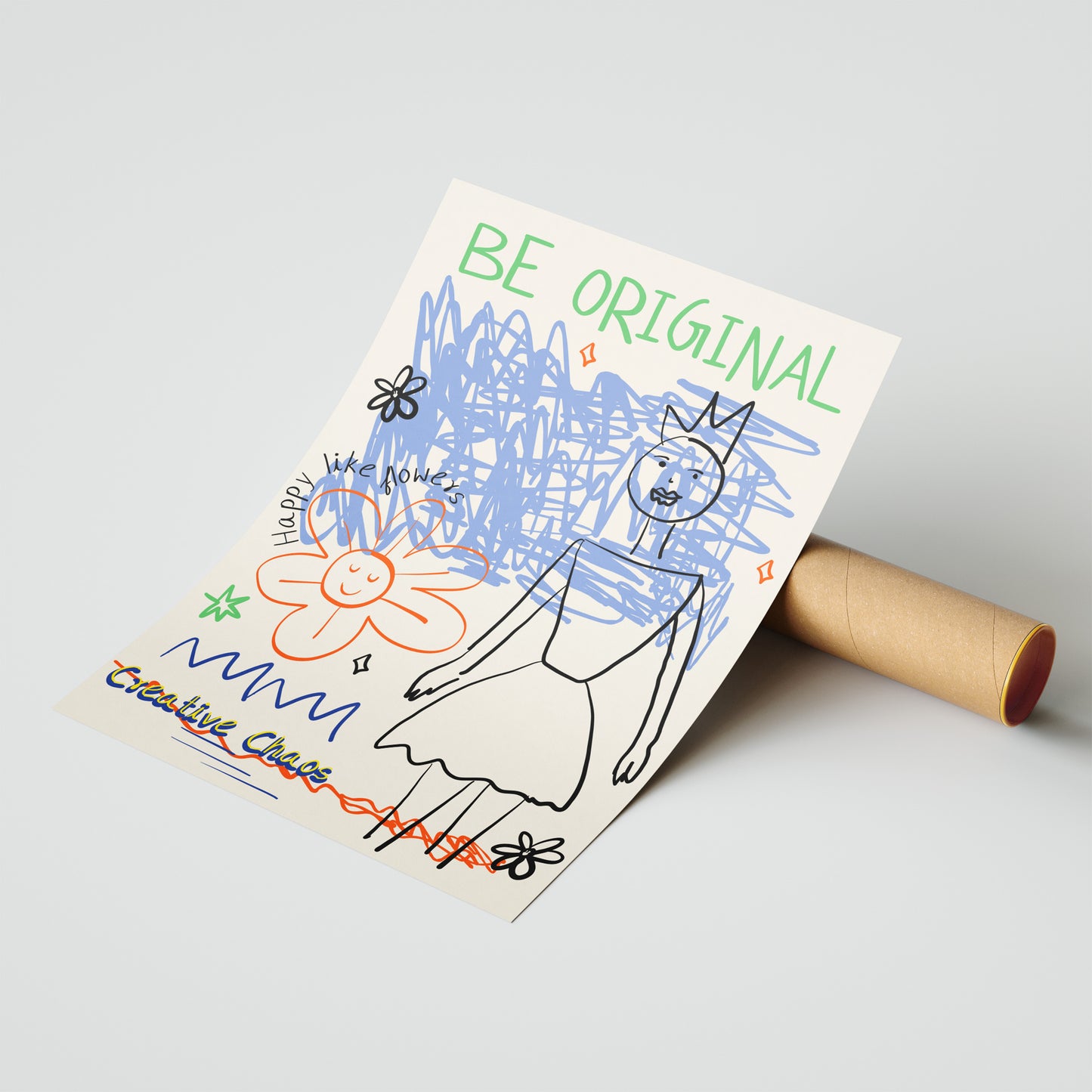Be Original Creative Chaos Art Print