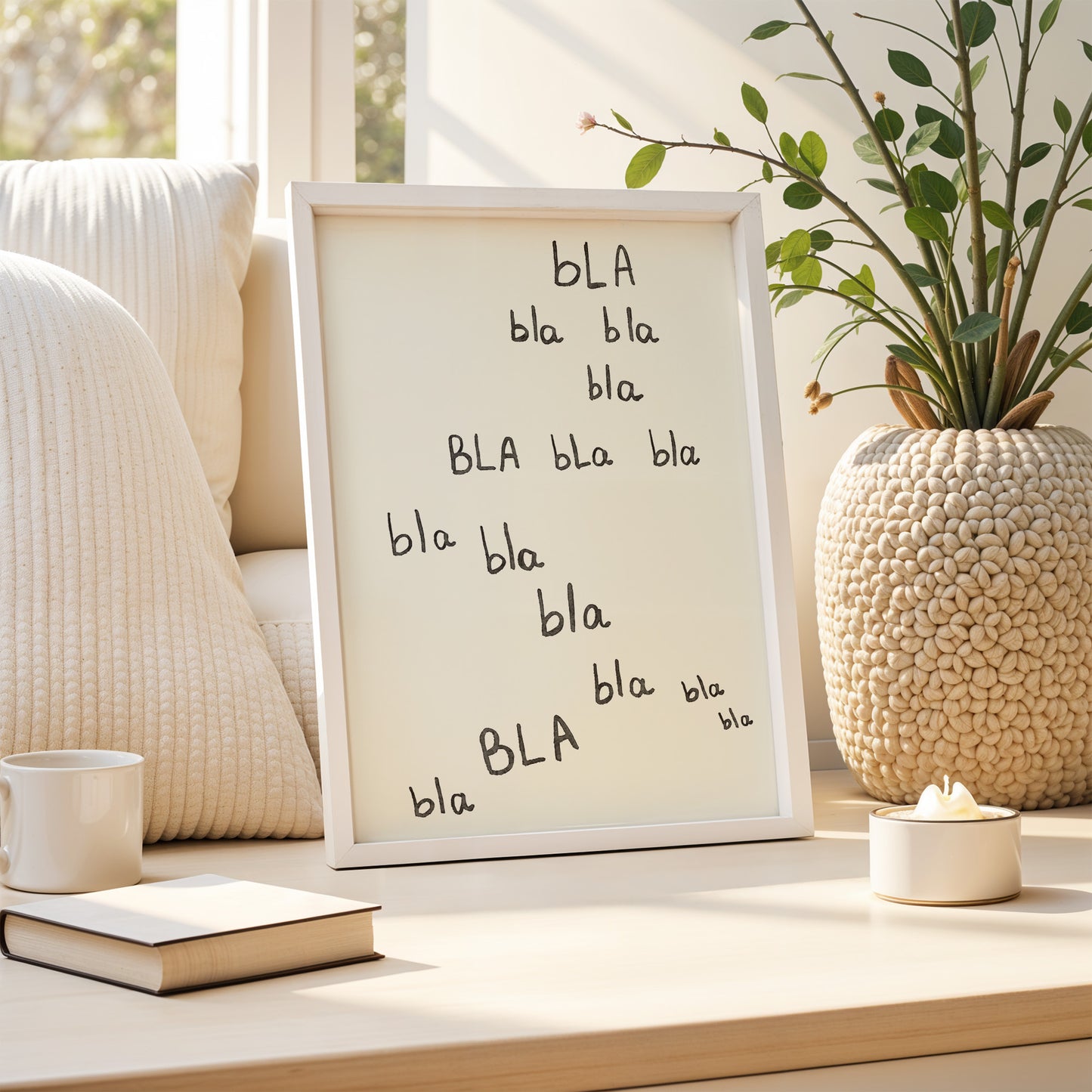 Bla Bla Bla – Minimalist Mood Poster