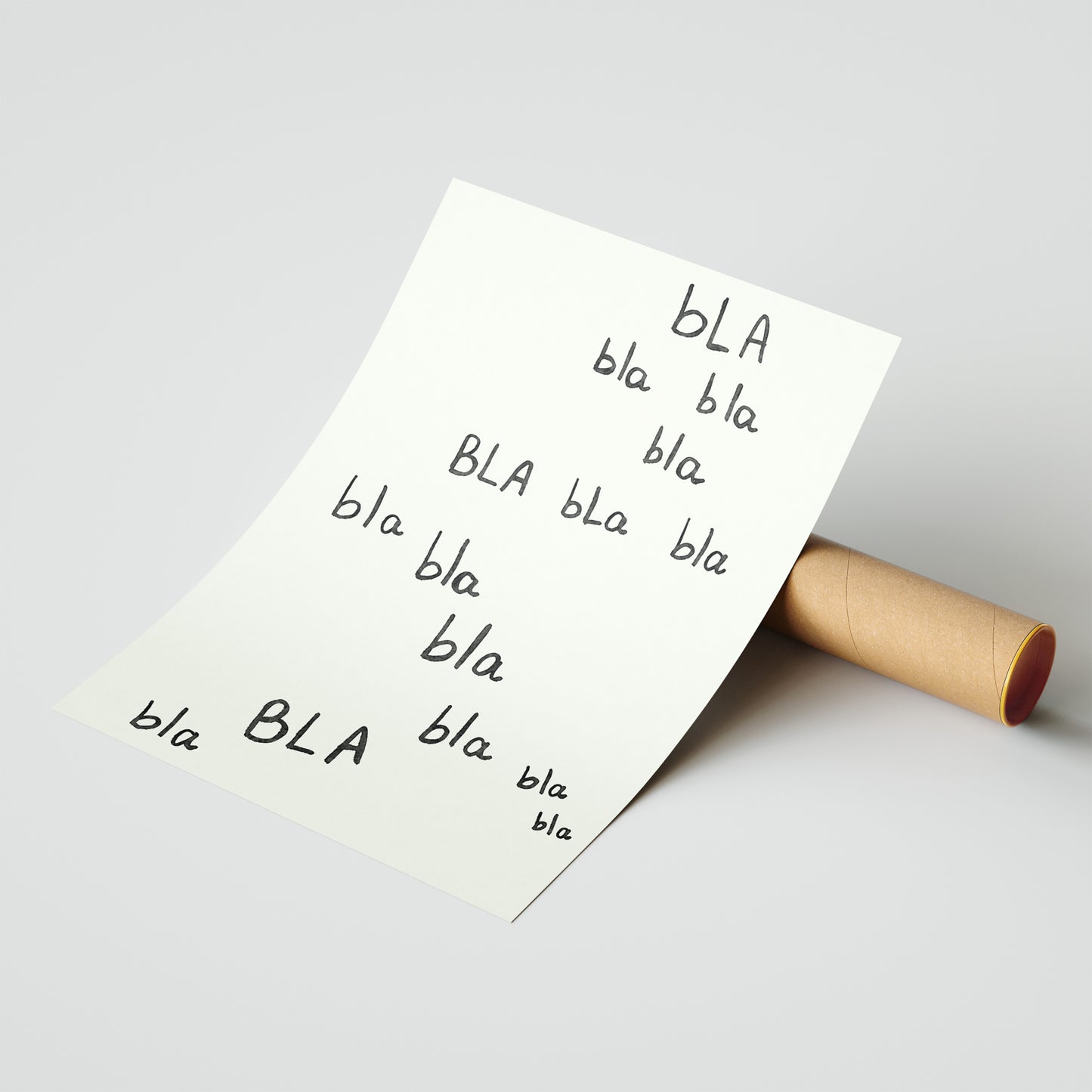 Bla Bla Bla – Minimalist Mood Poster