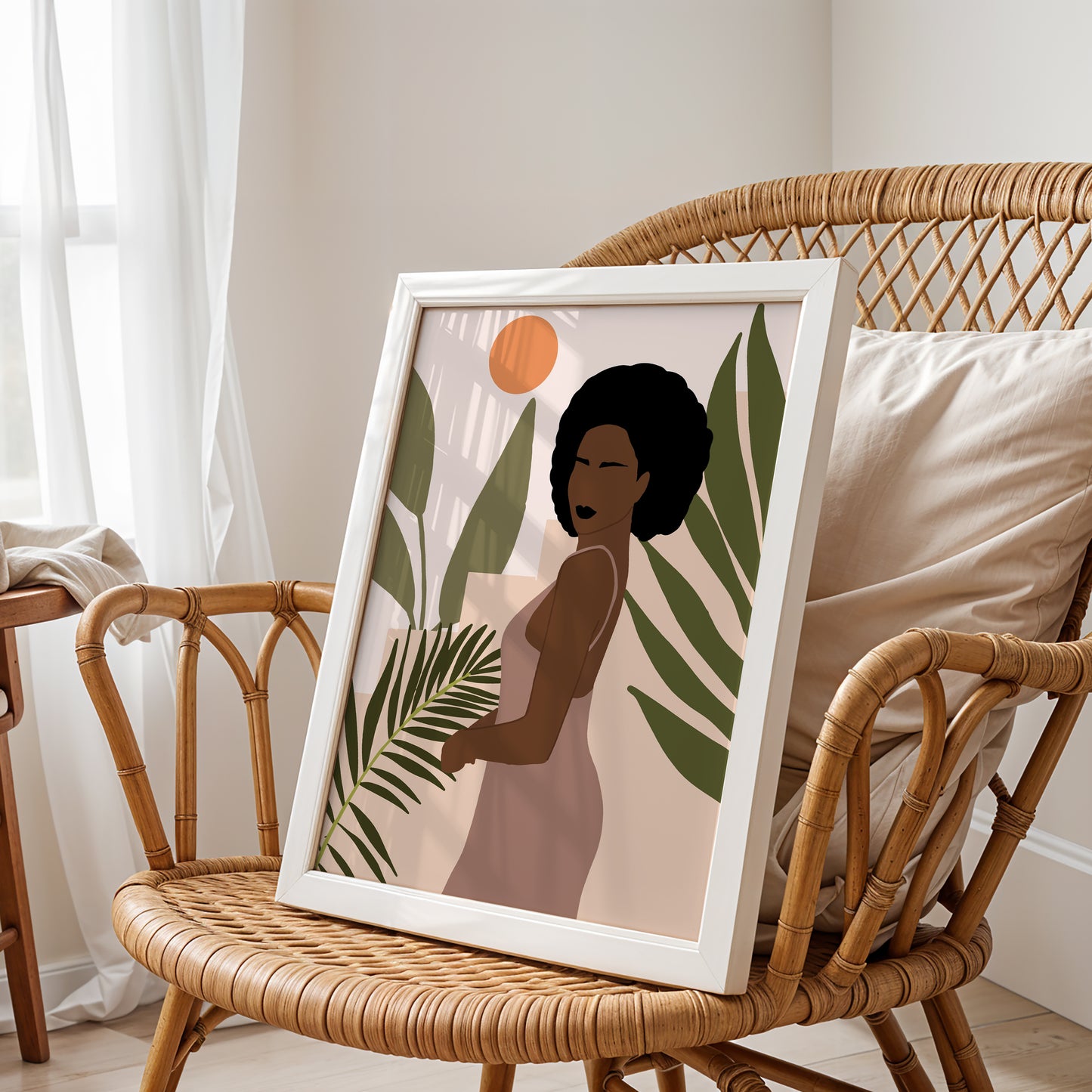 Sunlit Serenity – Modern Boho Botanical Poster