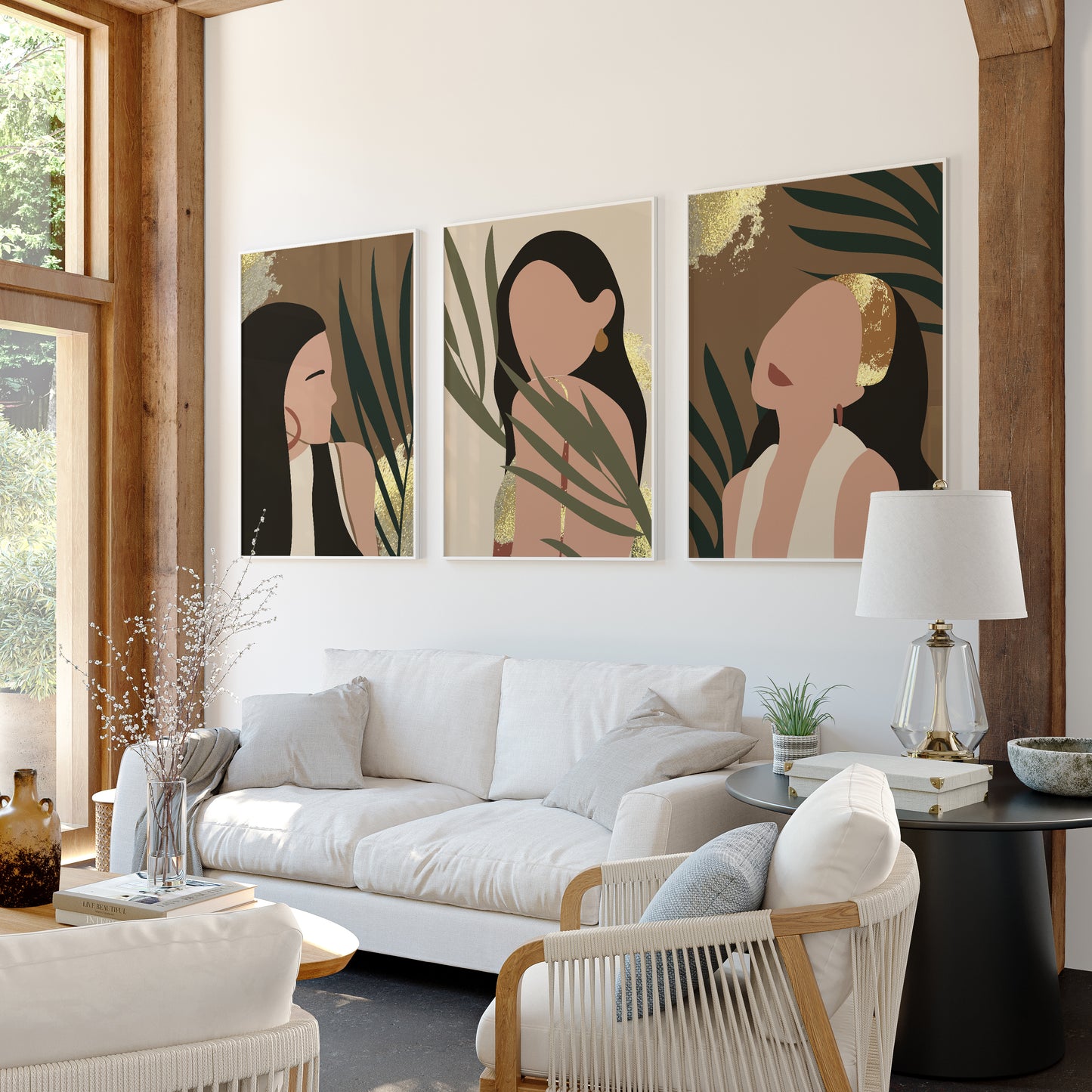Gilded Muse: A Fusion of Modern Art and Timeless Glamour