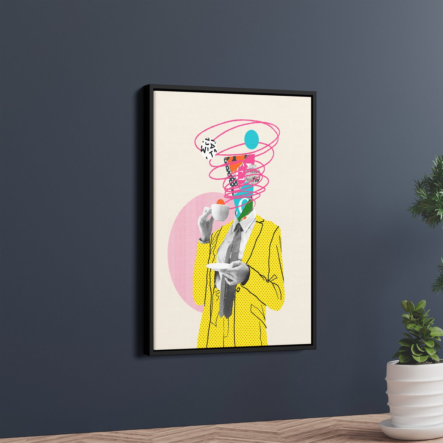 Caffeine Chaos – Surreal Pop Art Poster