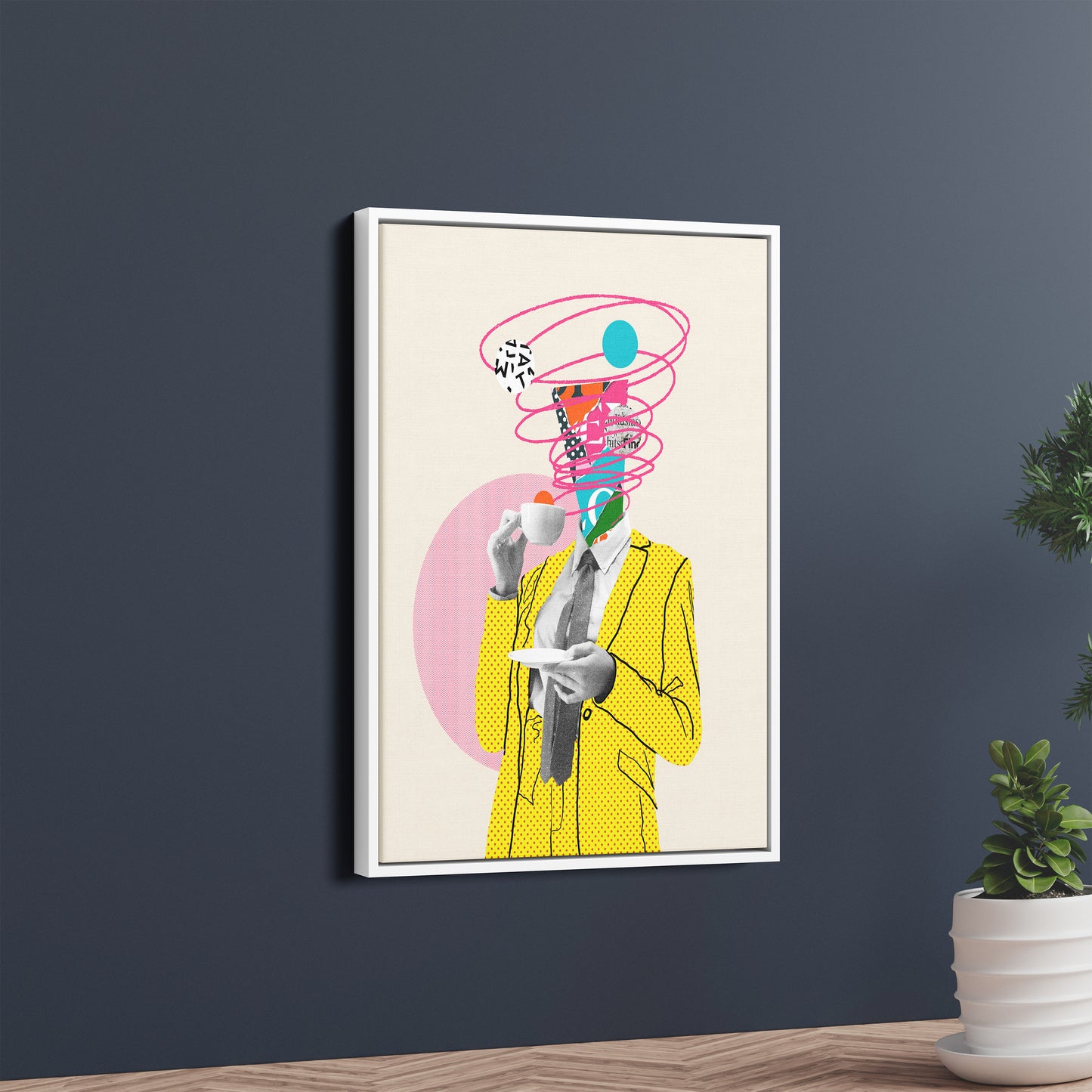 Caffeine Chaos – Surreal Pop Art Poster