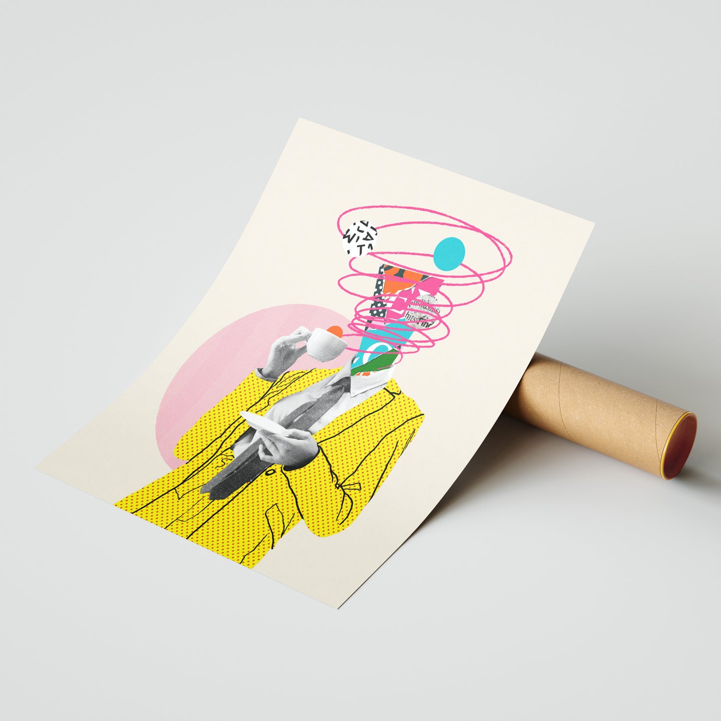Caffeine Chaos – Surreal Pop Art Poster