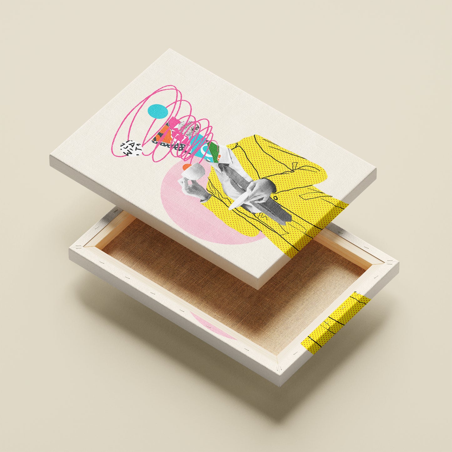 Caffeine Chaos – Surreal Pop Art Poster