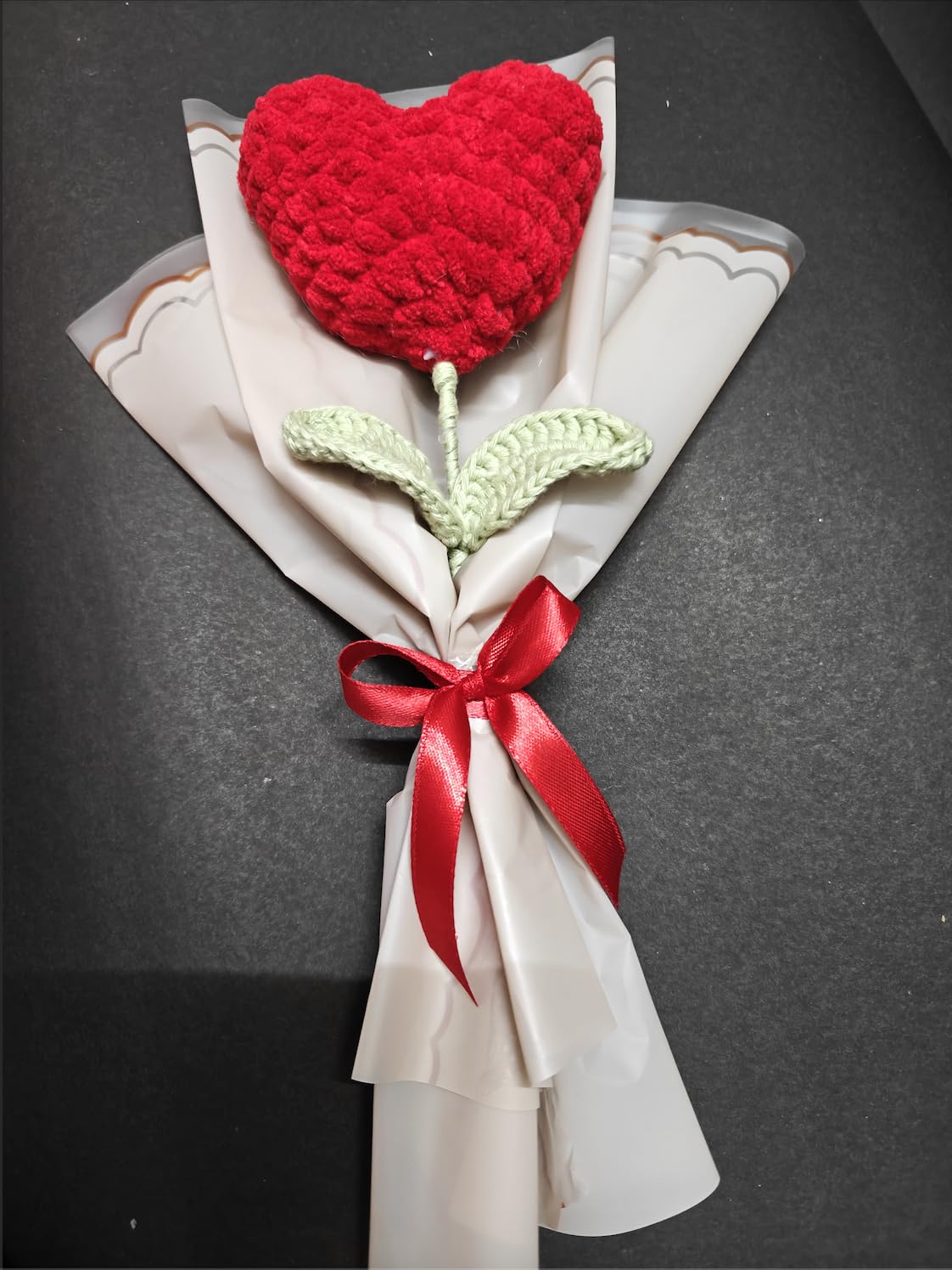 Valentine's Day Gift Hamper for Her – Personalized Copper Bottle, Crochet Teddy, Heart Bouquet & Lindt Chocolate