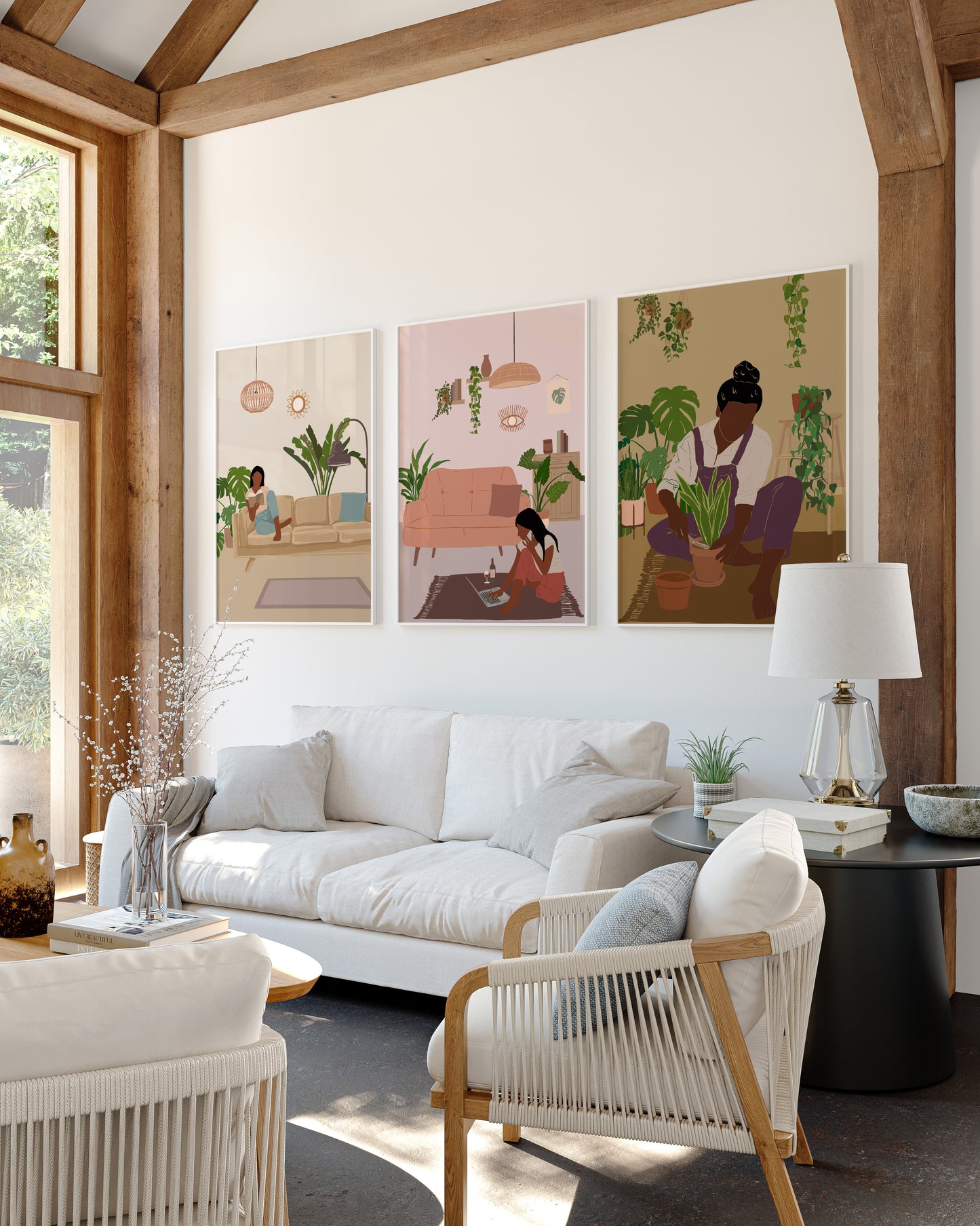 A Day in Her Life – Modern Woman Poster Set (Set of 3)