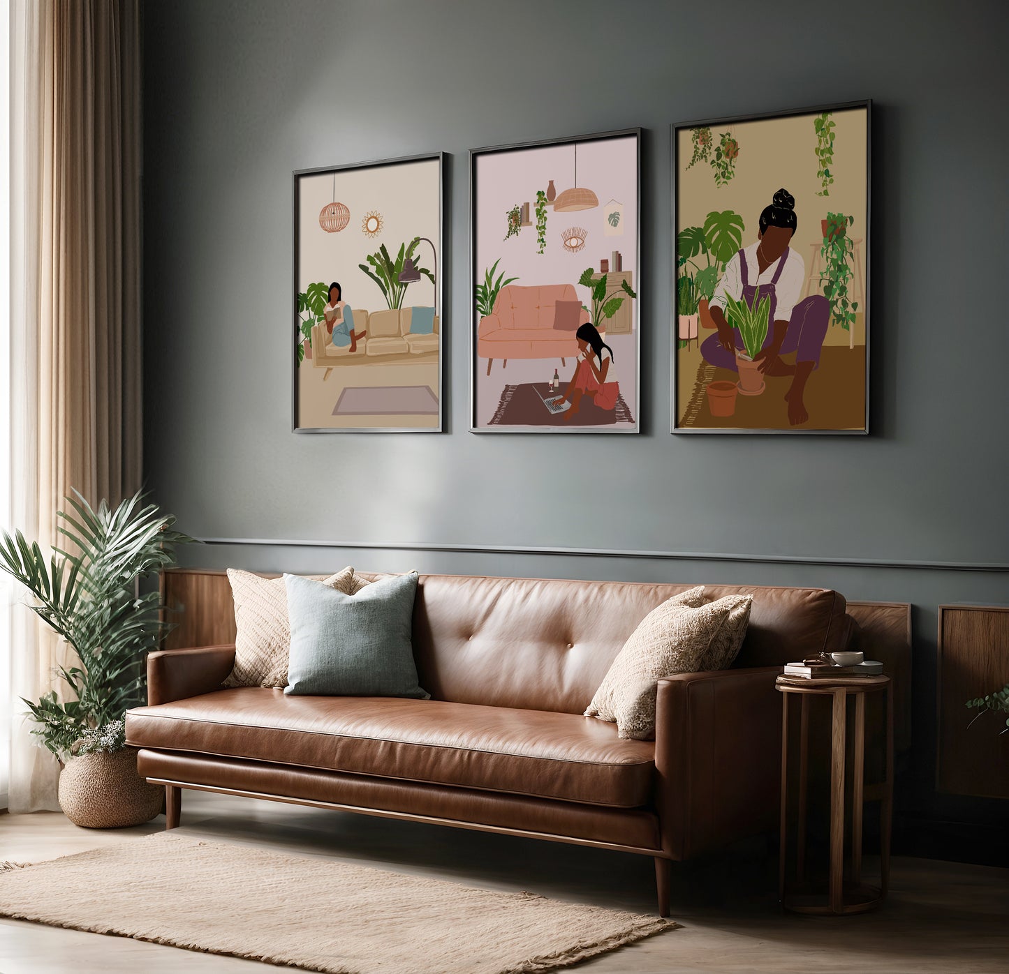 A Day in Her Life – Modern Woman Poster Set (Set of 3)