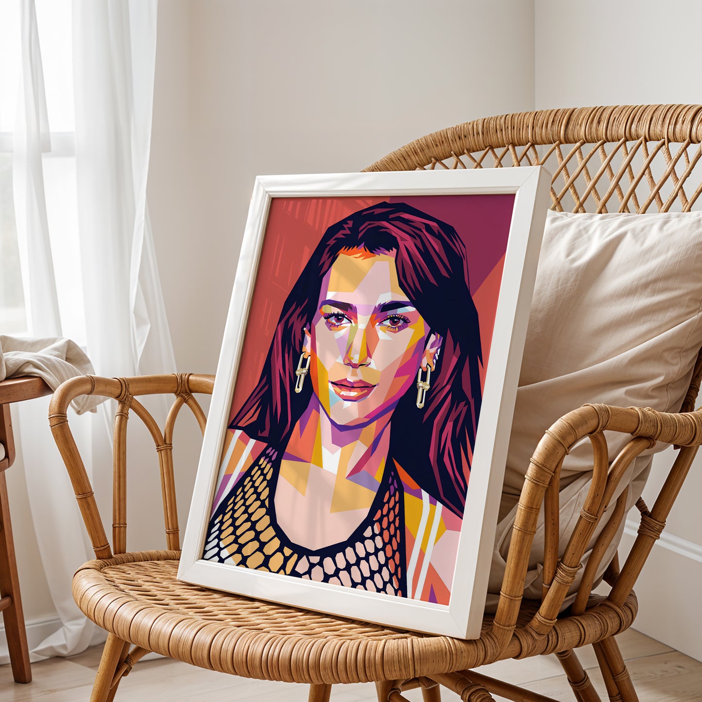 Dua Lipa Pop Art Portrait – Vibrant & Edgy Wall Art