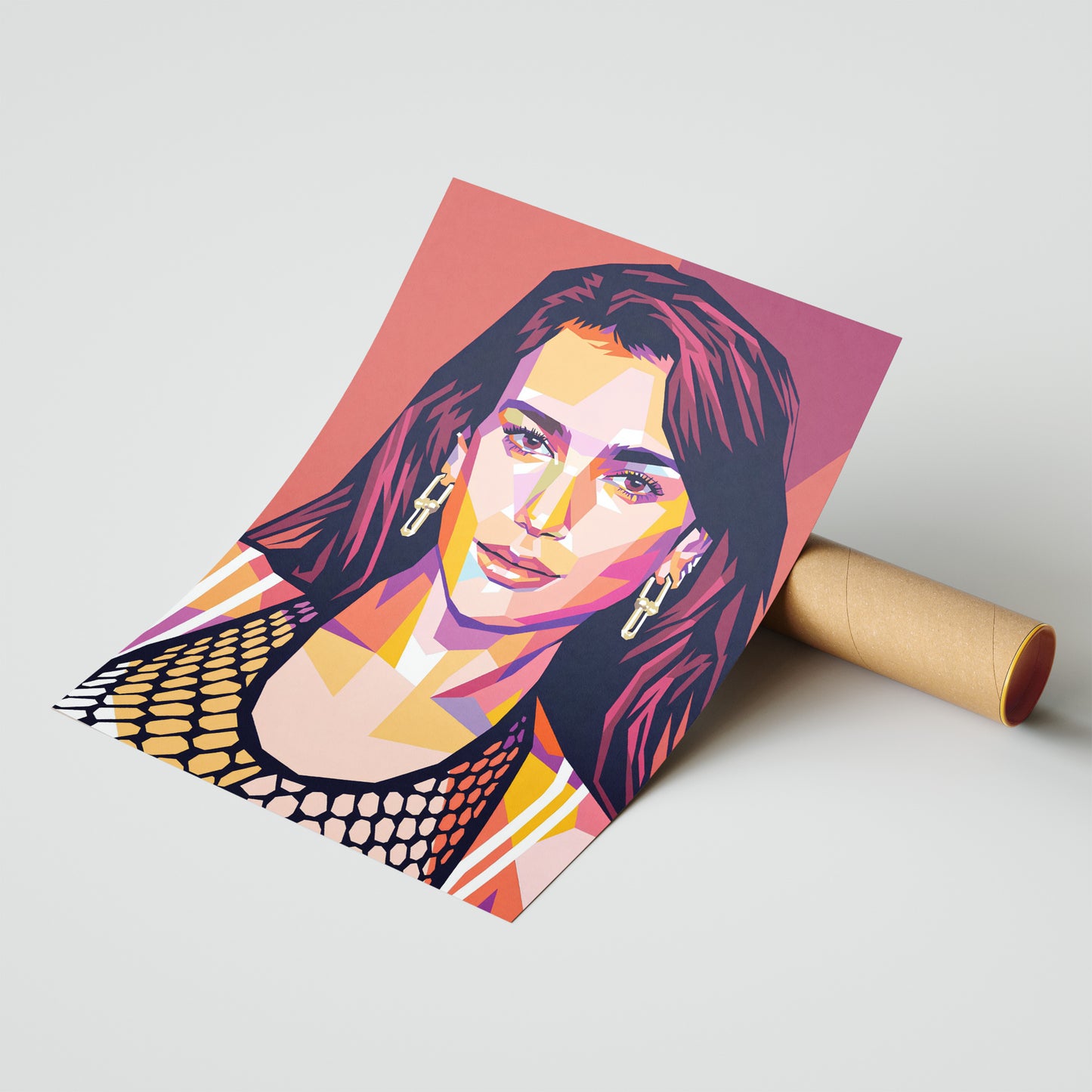 Dua Lipa Pop Art Portrait – Vibrant & Edgy Wall Art