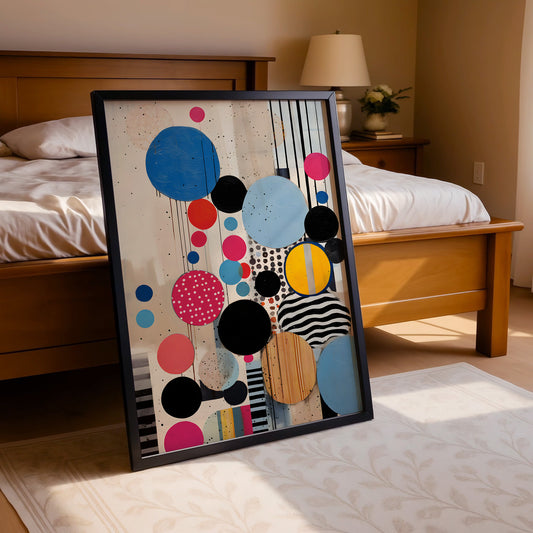 Playful Geometry – Colorful Circles Abstract Print