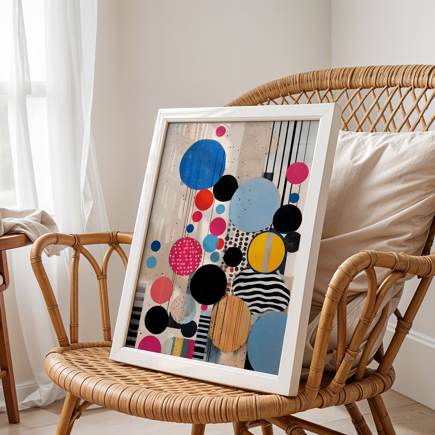 Playful Geometry – Colorful Circles Abstract Print