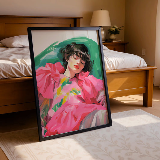 Painterly Pink – Dreamy Lounge Portrait Poster