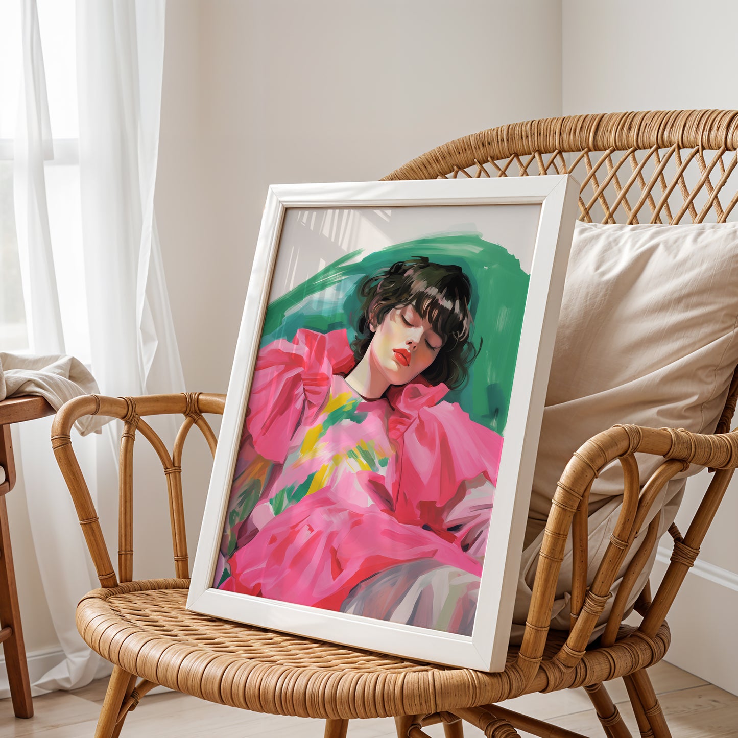 Painterly Pink – Dreamy Lounge Portrait Poster