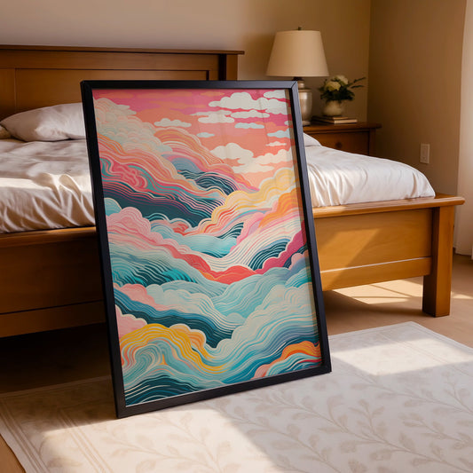 Dreamwave Skies – Abstract Flowing Clouds Art