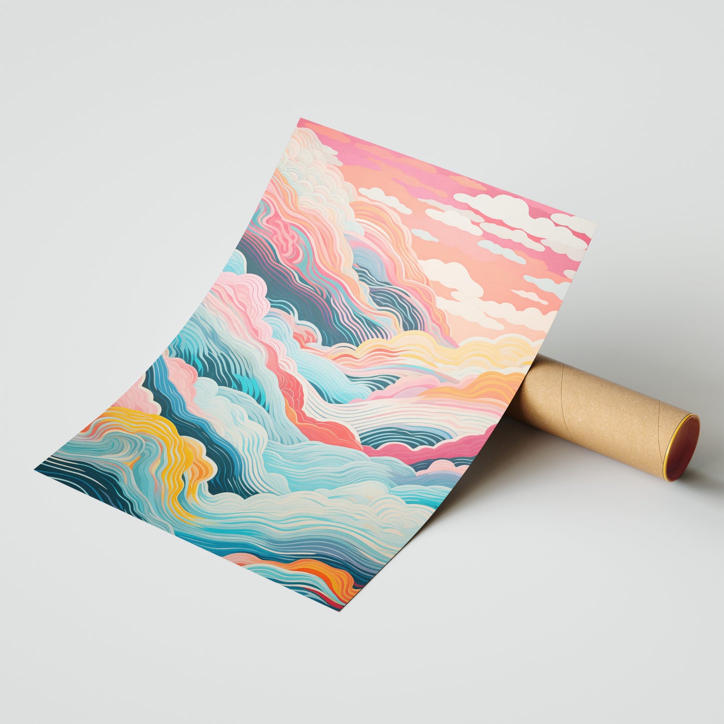 Dreamwave Skies – Abstract Flowing Clouds Art