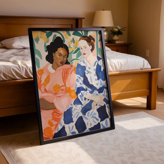Sisterhood in Bloom – Modern Figurative Art Print
