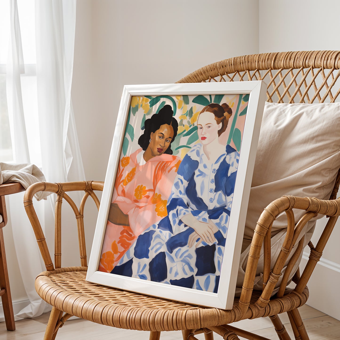 Sisterhood in Bloom – Modern Figurative Art Print