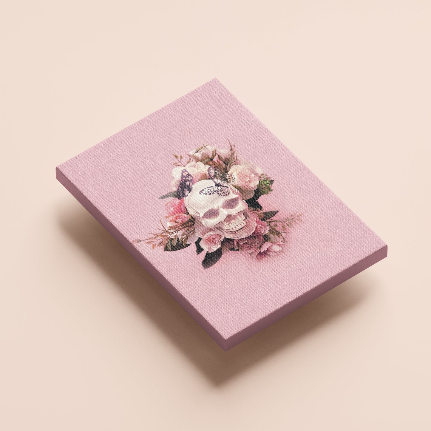 Eternal Elegance: Skull, Flowers & Butterflies Art Poster