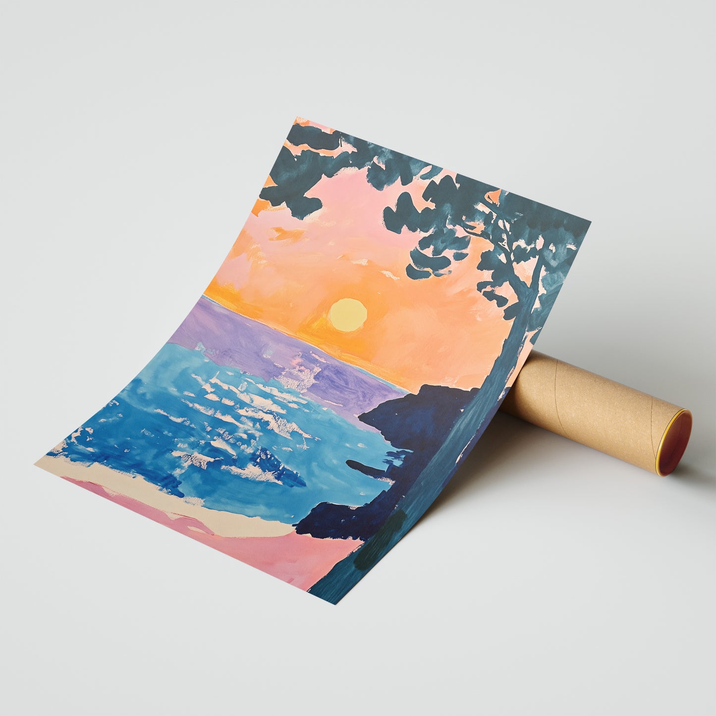 Coastal Sunset - Ocean Reflection
