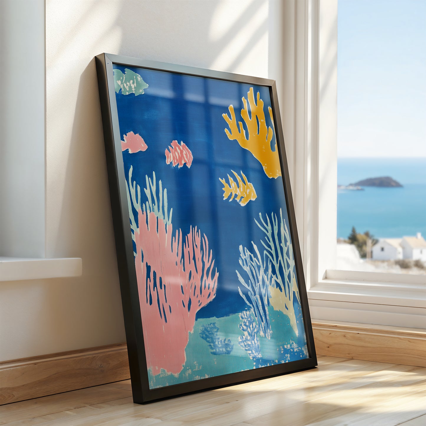 Abstract Coral Reef - Post-Impressionist Underwater Art Print