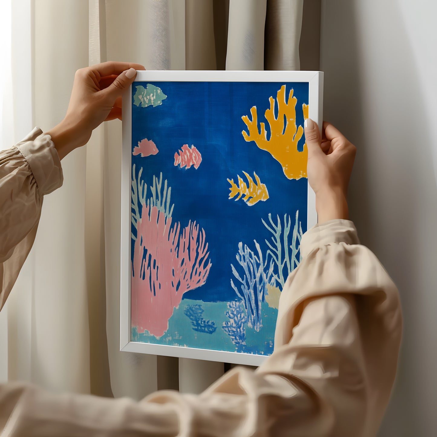 Abstract Coral Reef - Post-Impressionist Underwater Art Print