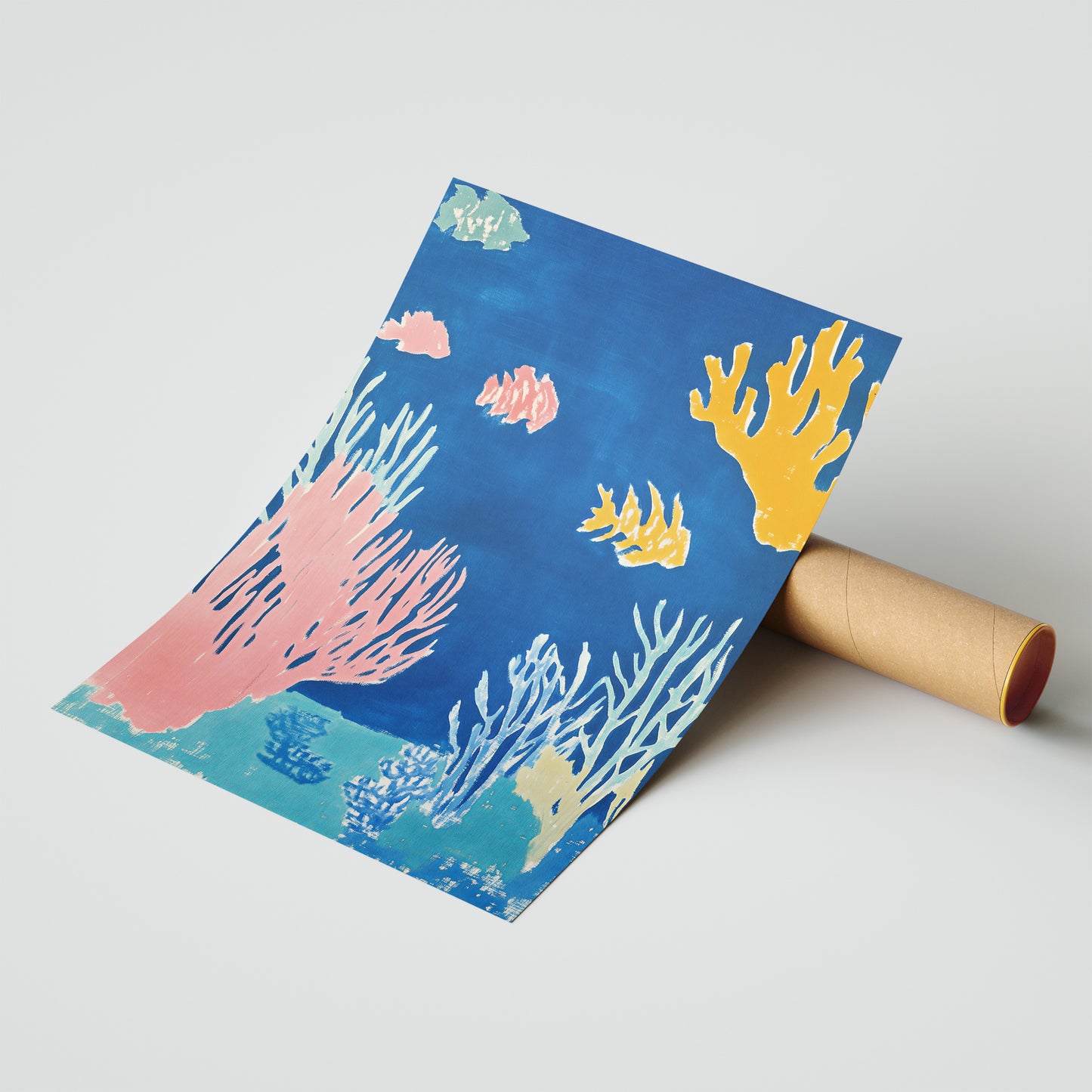 Abstract Coral Reef - Post-Impressionist Underwater Art Print