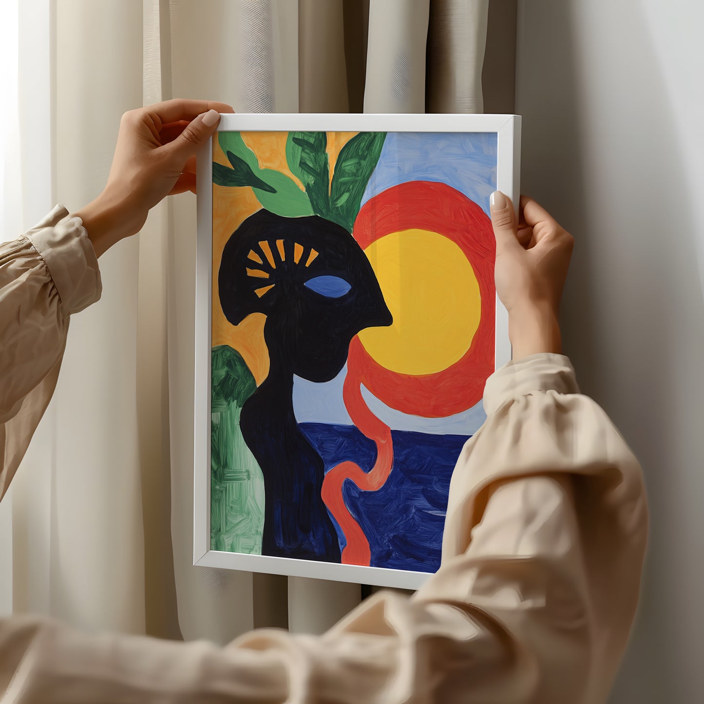 The Sun's Profile - Abstract Post-Impressionist Portrait