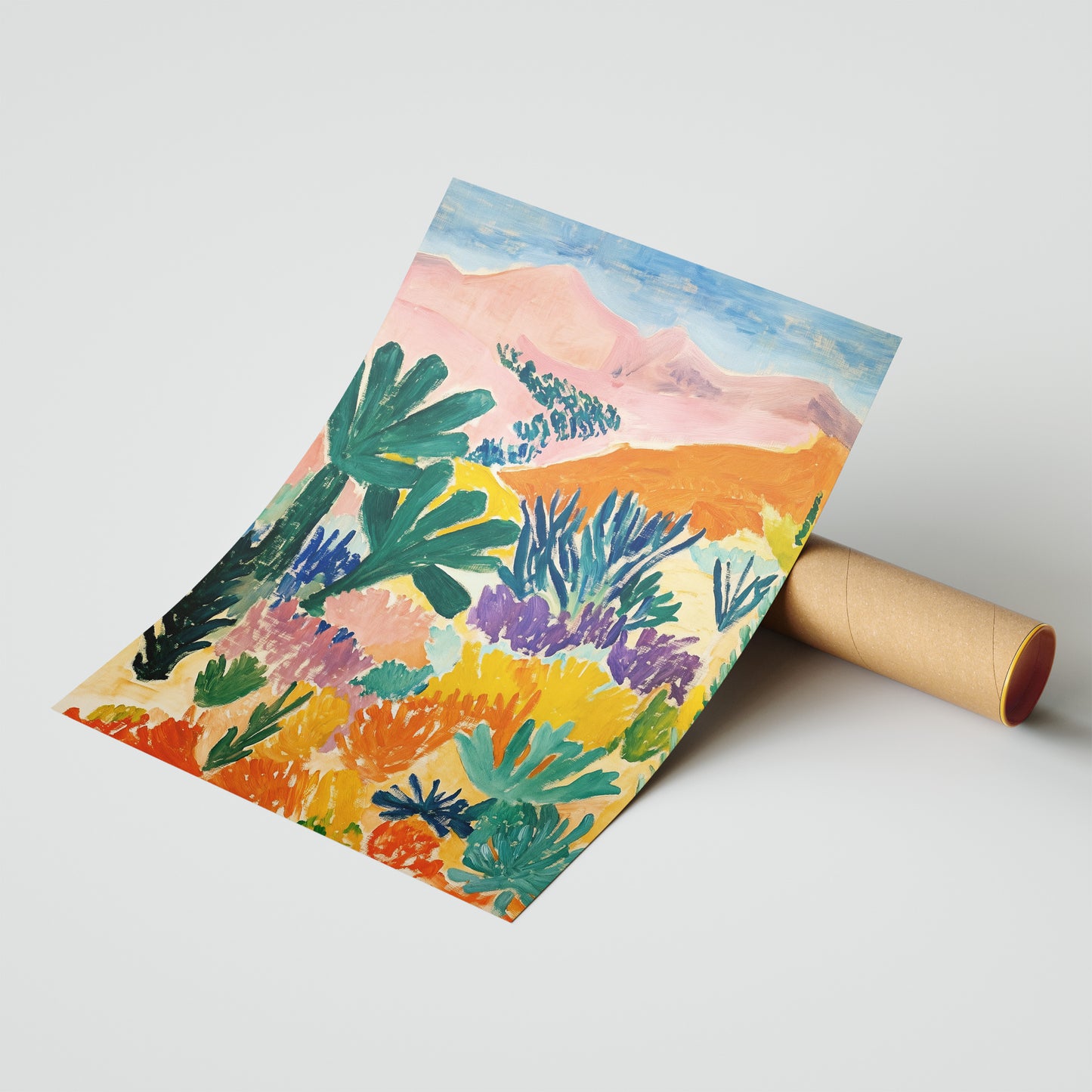 Canyon in Color - Post-Impressionist Desert Landscape