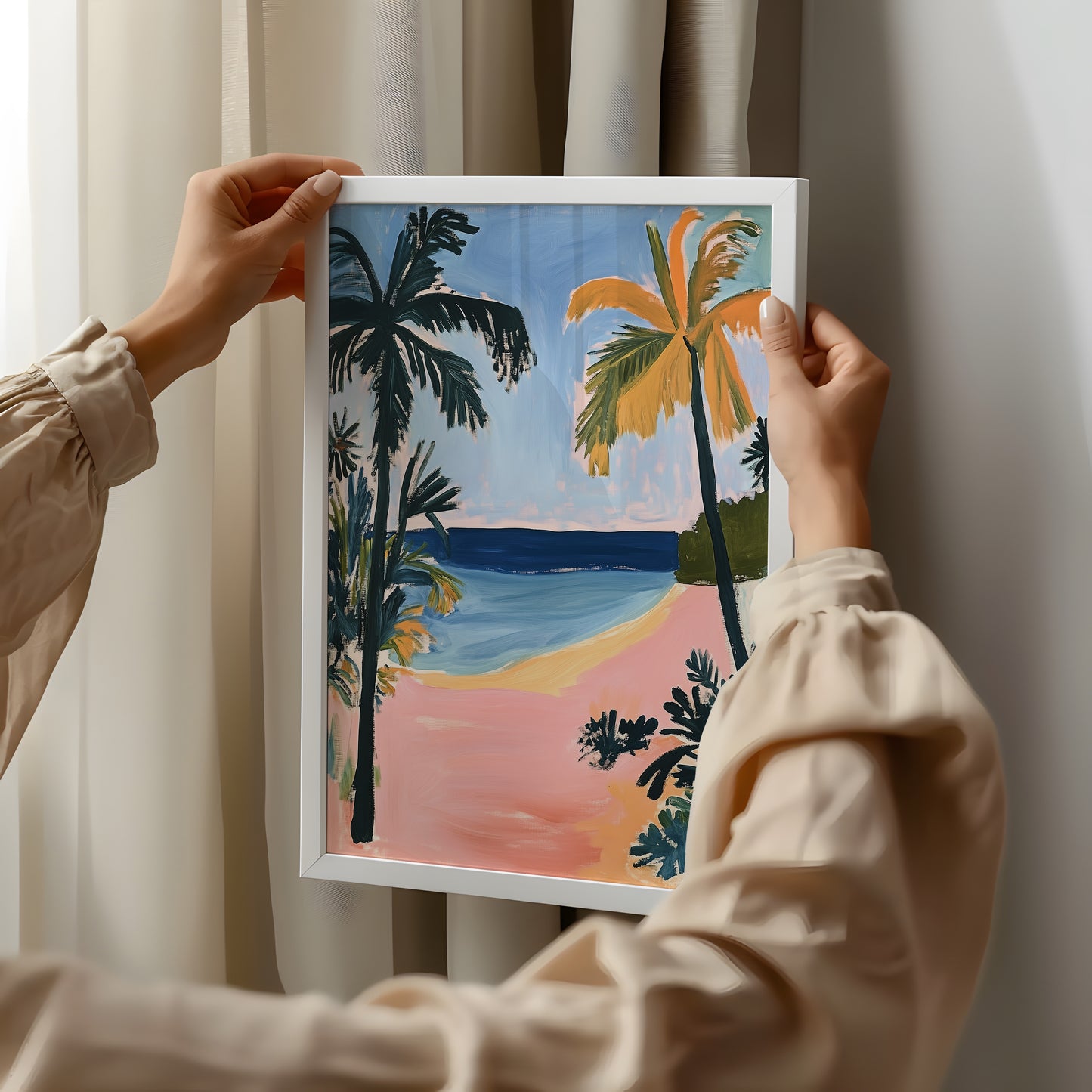Tropical Twilight - Post-Impressionist Coastal Landscape