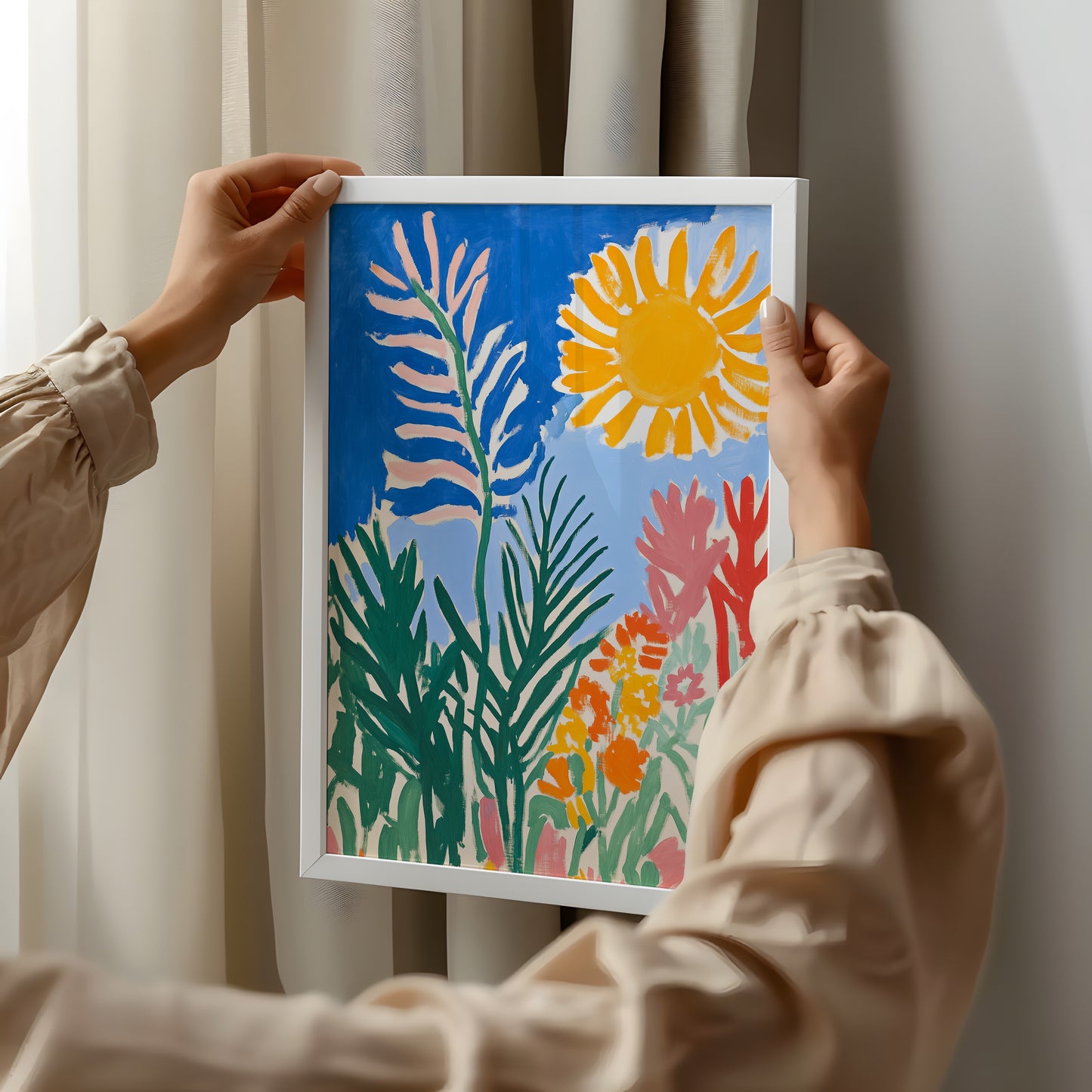 Sun Garden - Post-Impressionist Floral Landscape