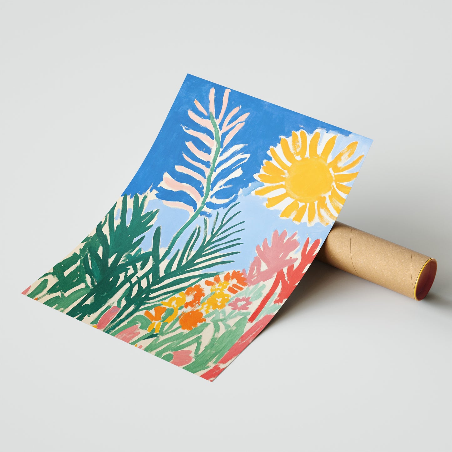 Sun Garden - Post-Impressionist Floral Landscape