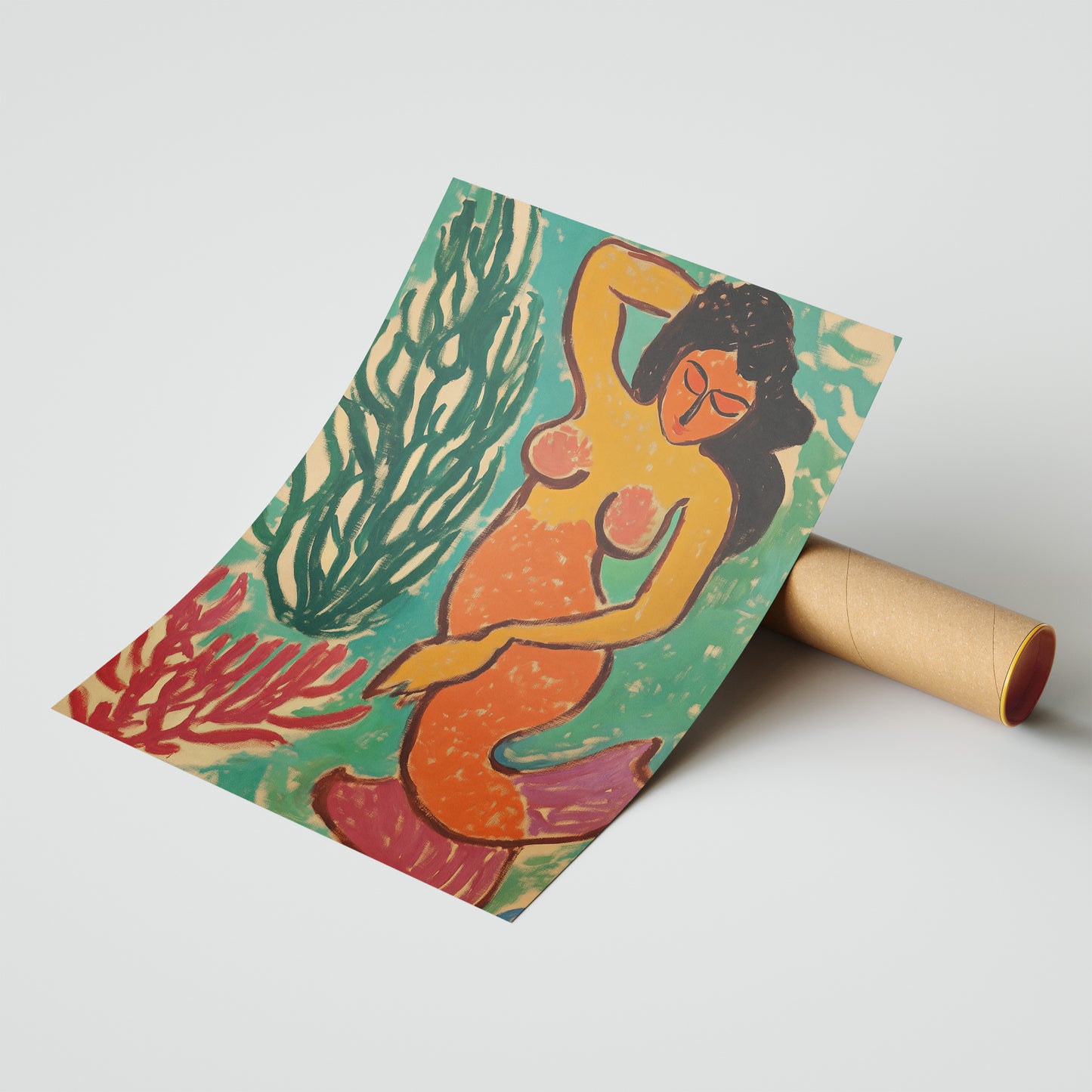 Siren’s Serenity: Abstract Mermaid Reverie