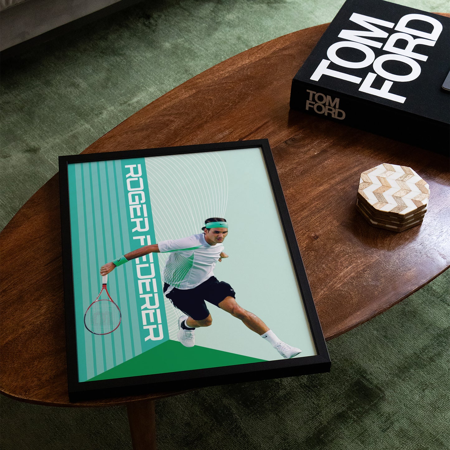 Roger Federer – The Elegance of Tennis | Minimalist Sports Poster