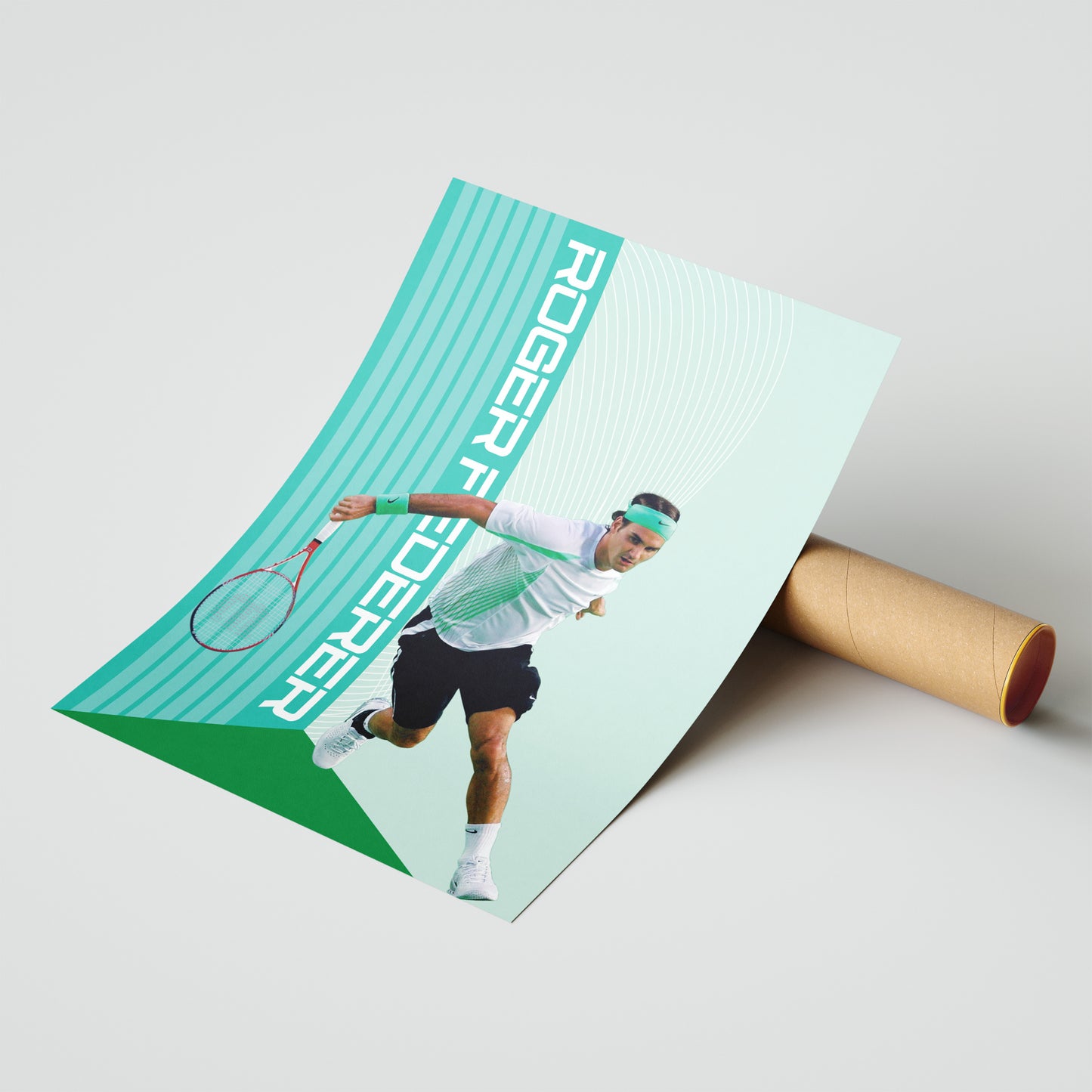Roger Federer – The Elegance of Tennis | Minimalist Sports Poster