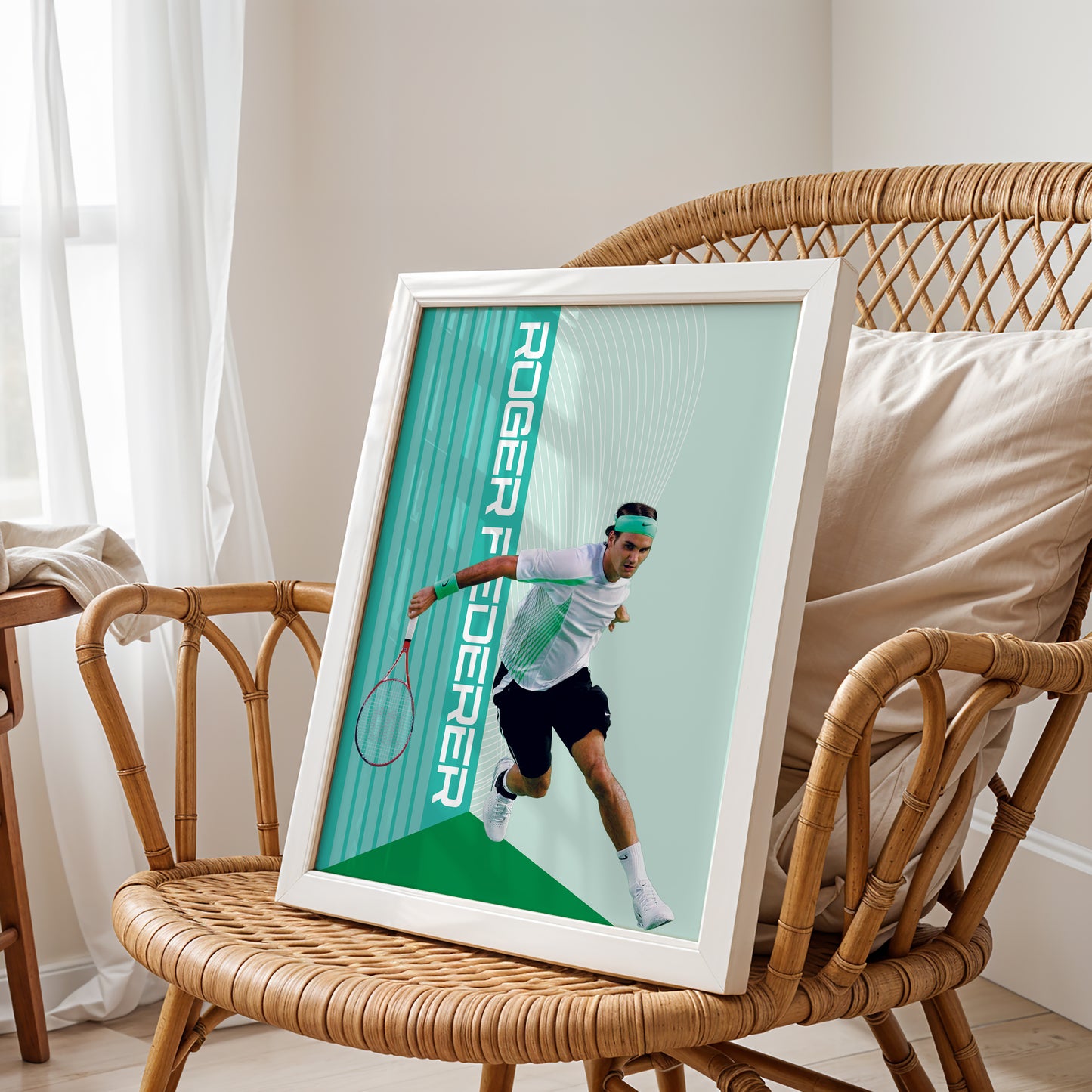 Roger Federer – The Elegance of Tennis | Minimalist Sports Poster