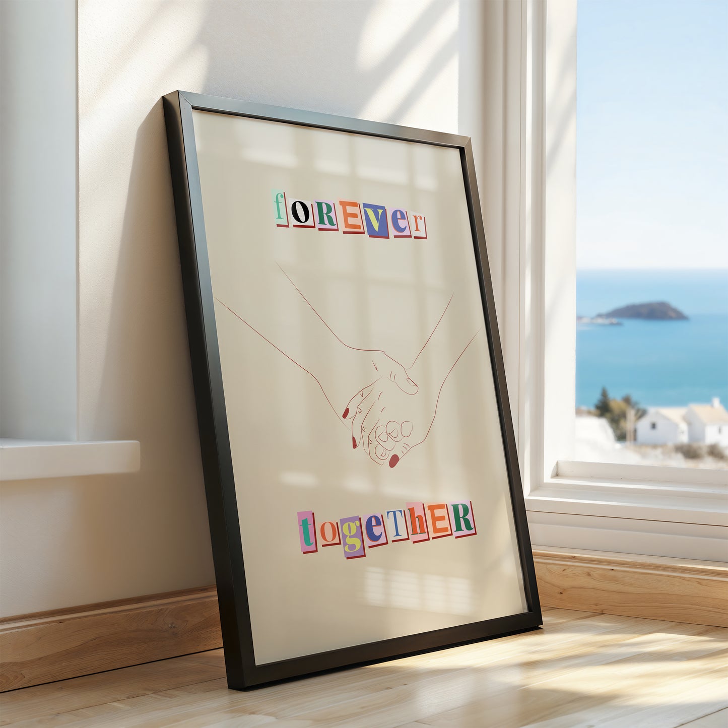 The Forever Vibe: Holding Hands Art Print