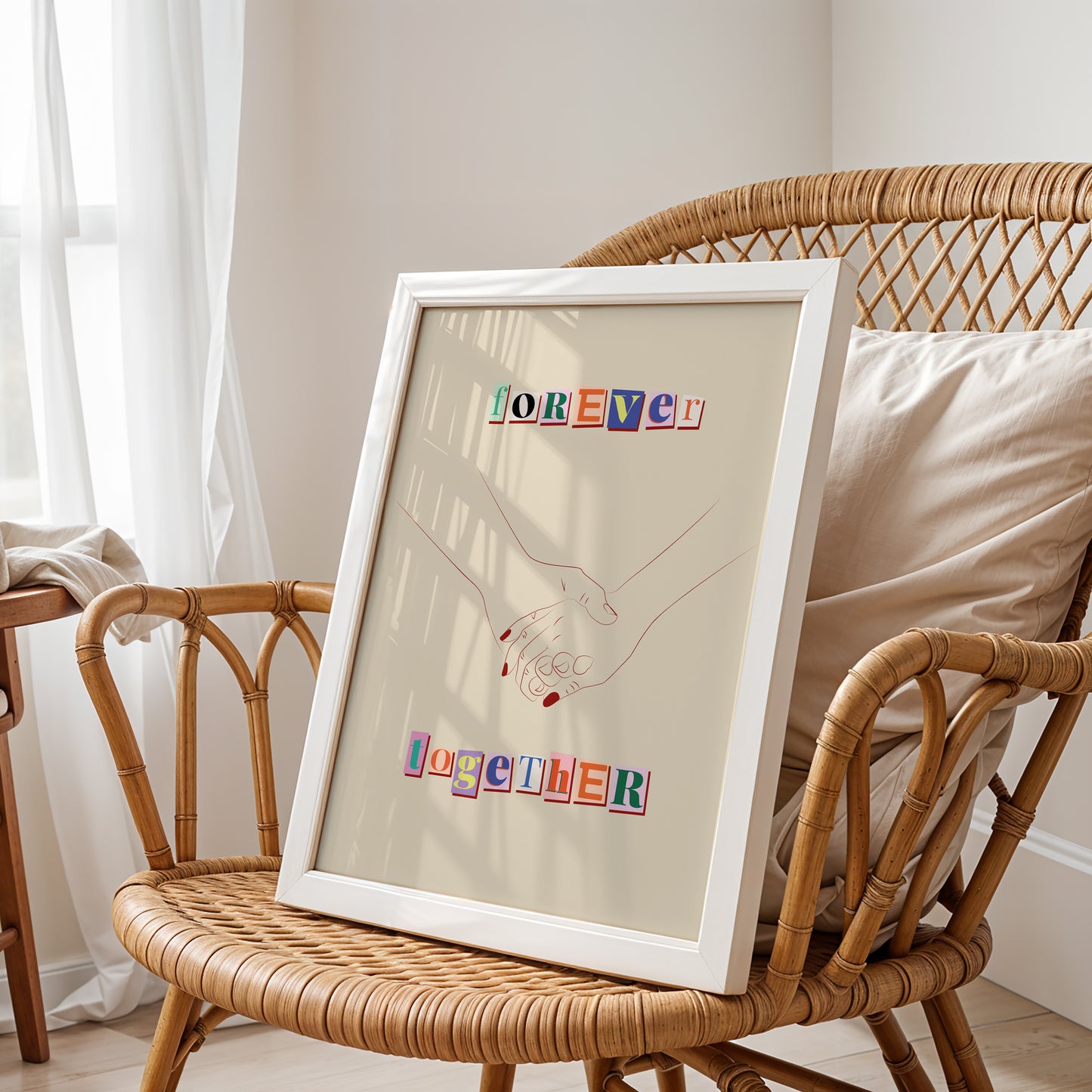 The Forever Vibe: Holding Hands Art Print