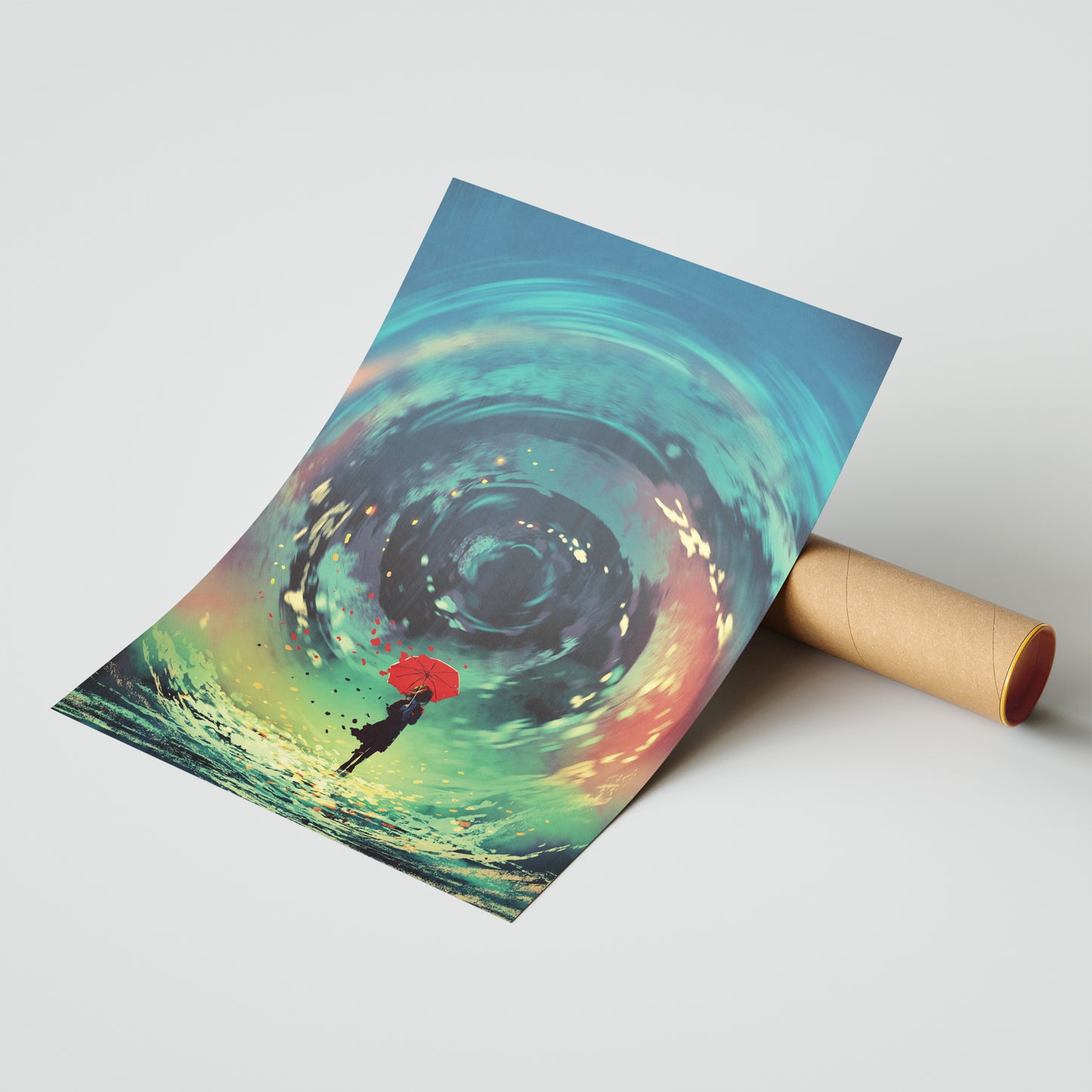 Whirl of Wonder – Girl with Red Umbrella