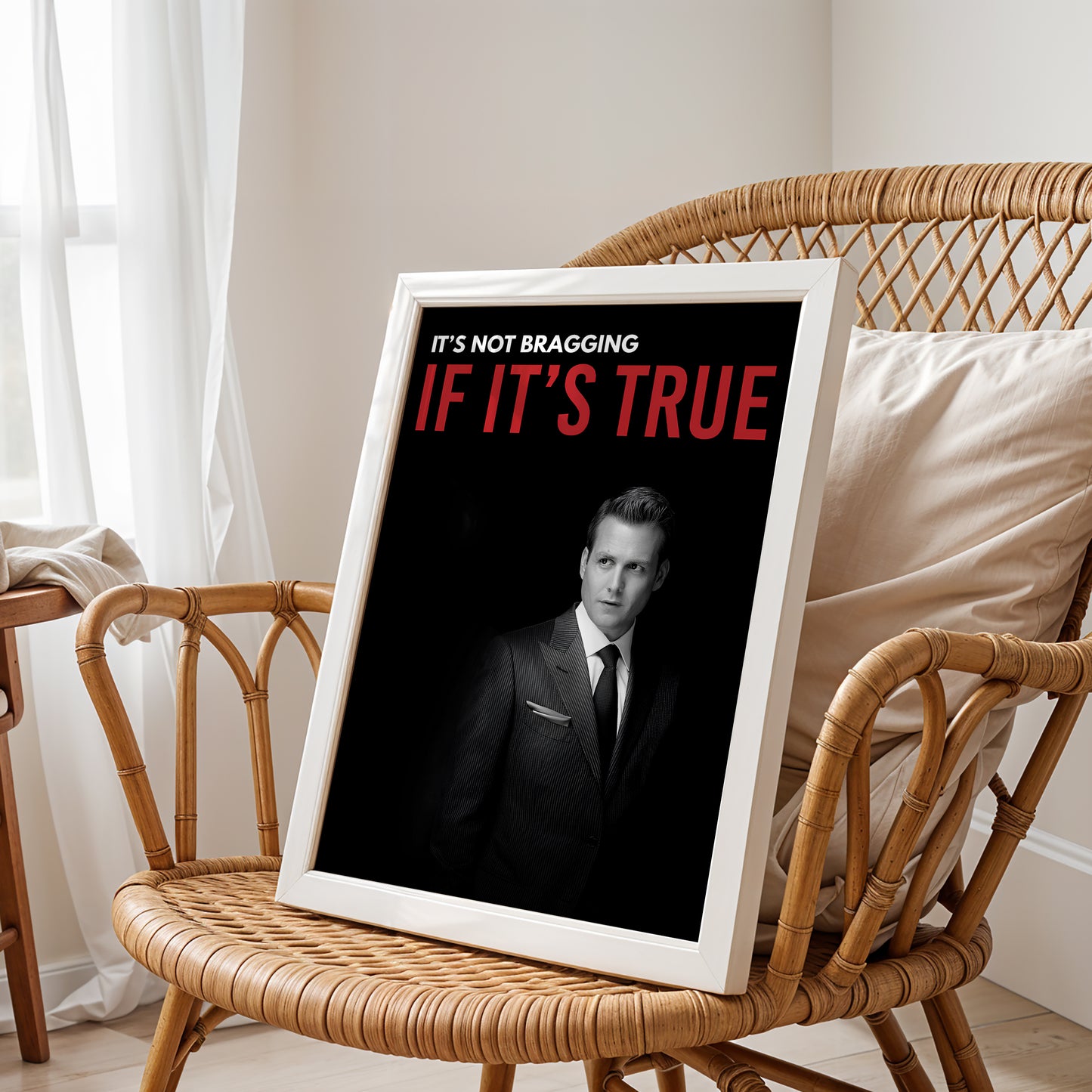 Harvey Specter Quote Poster – It’s Not Bragging If It’s True