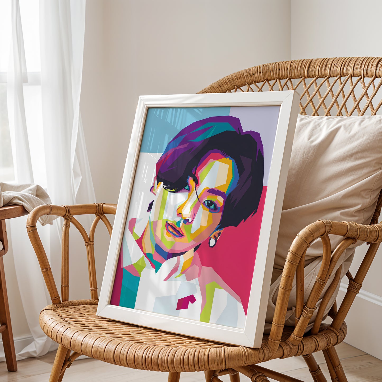 Jungkook Pop Art Poster | BTS K-Pop Geometric Wall Art