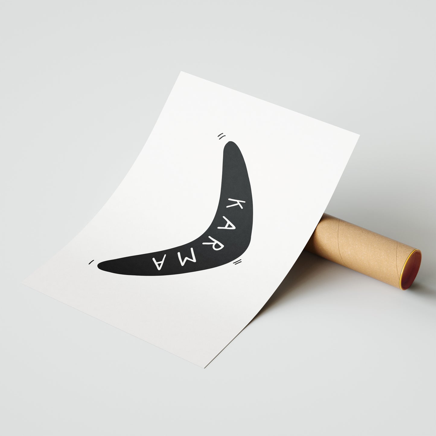 Karma Boomerang – Minimalist Poster