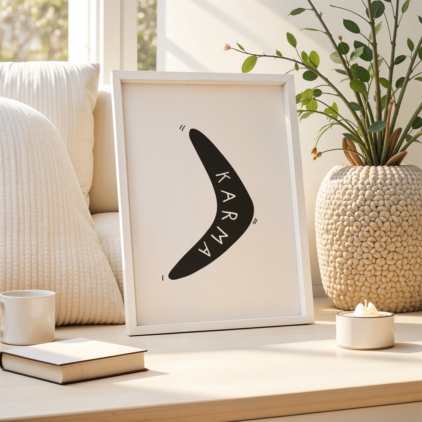 Karma Boomerang – Minimalist Poster