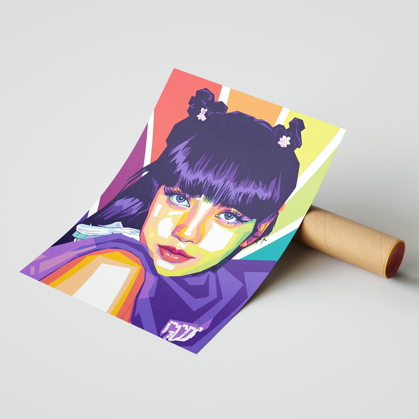 BLACKPINK Geometric Wall Art | Lalisa Manobal K-Pop Decor