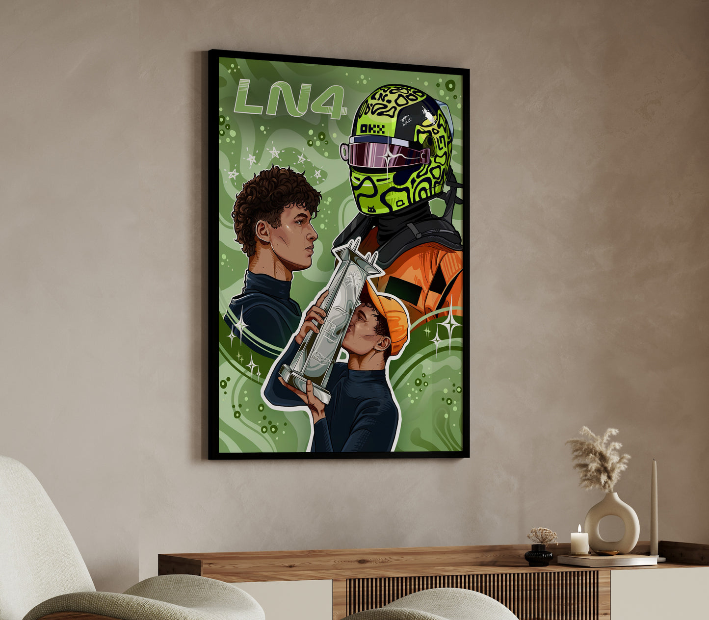 Lando Norris Illustration Poster