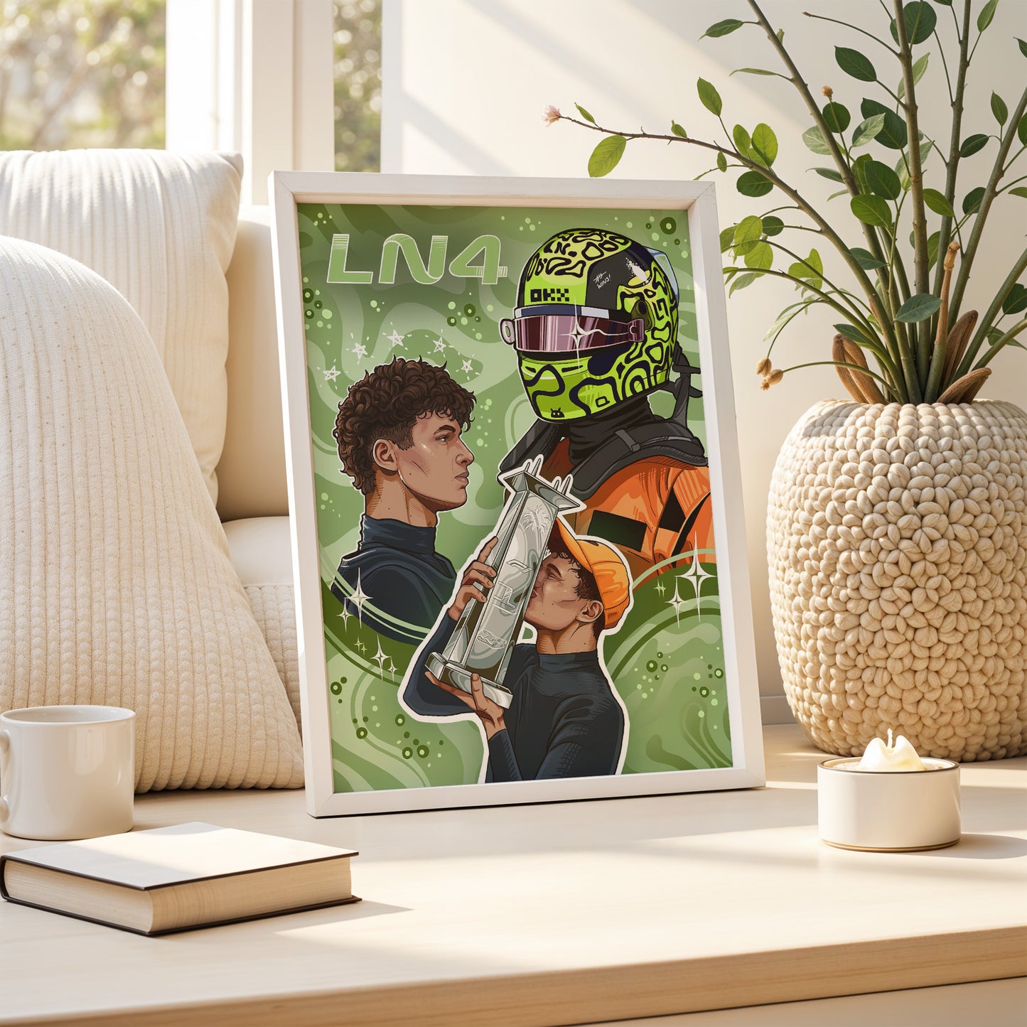 Lando Norris Illustration Poster