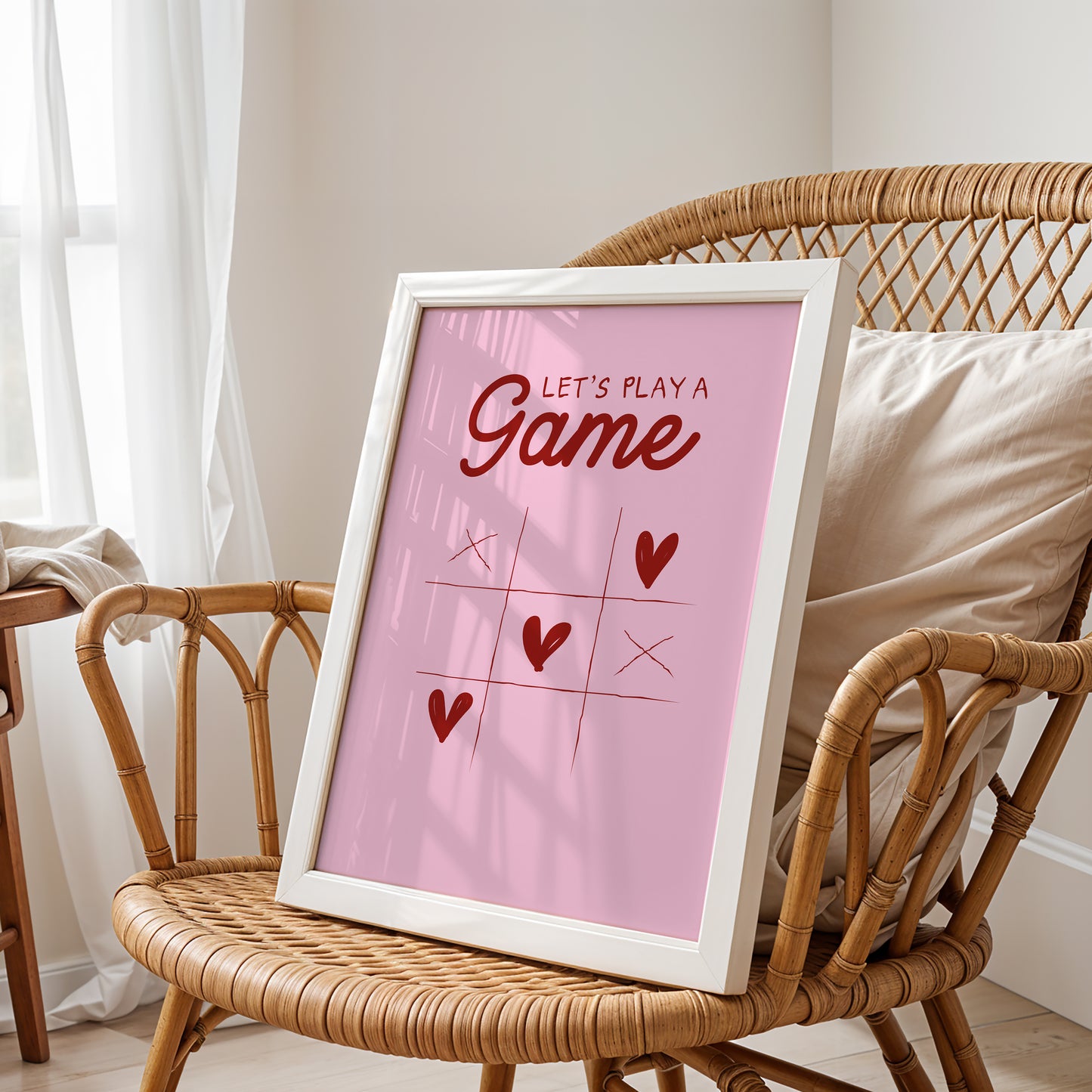 The Love Game: Playful Tic-Tac-Toe Art Print