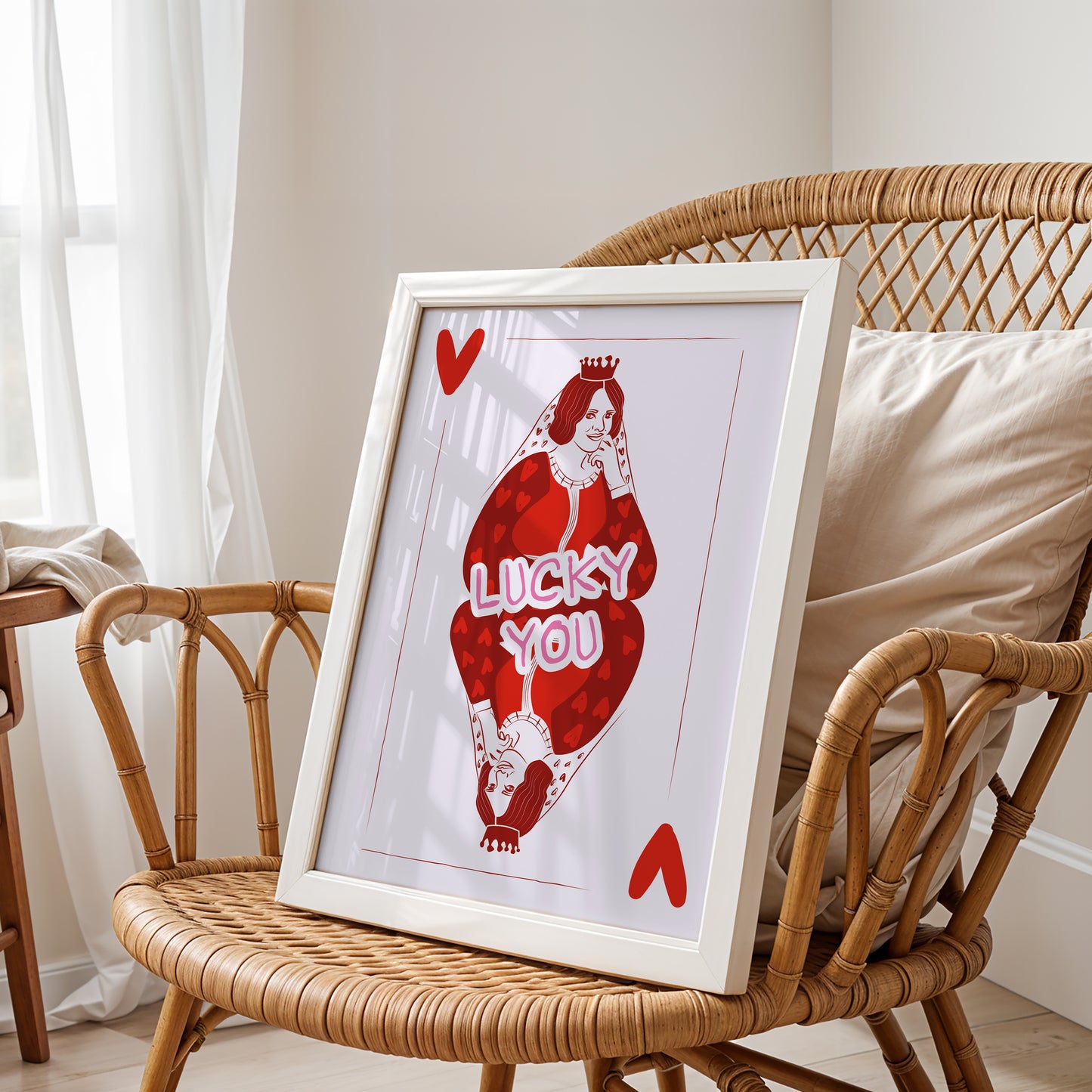 Royal Flush: "Lucky You" Queen of Hearts Print
