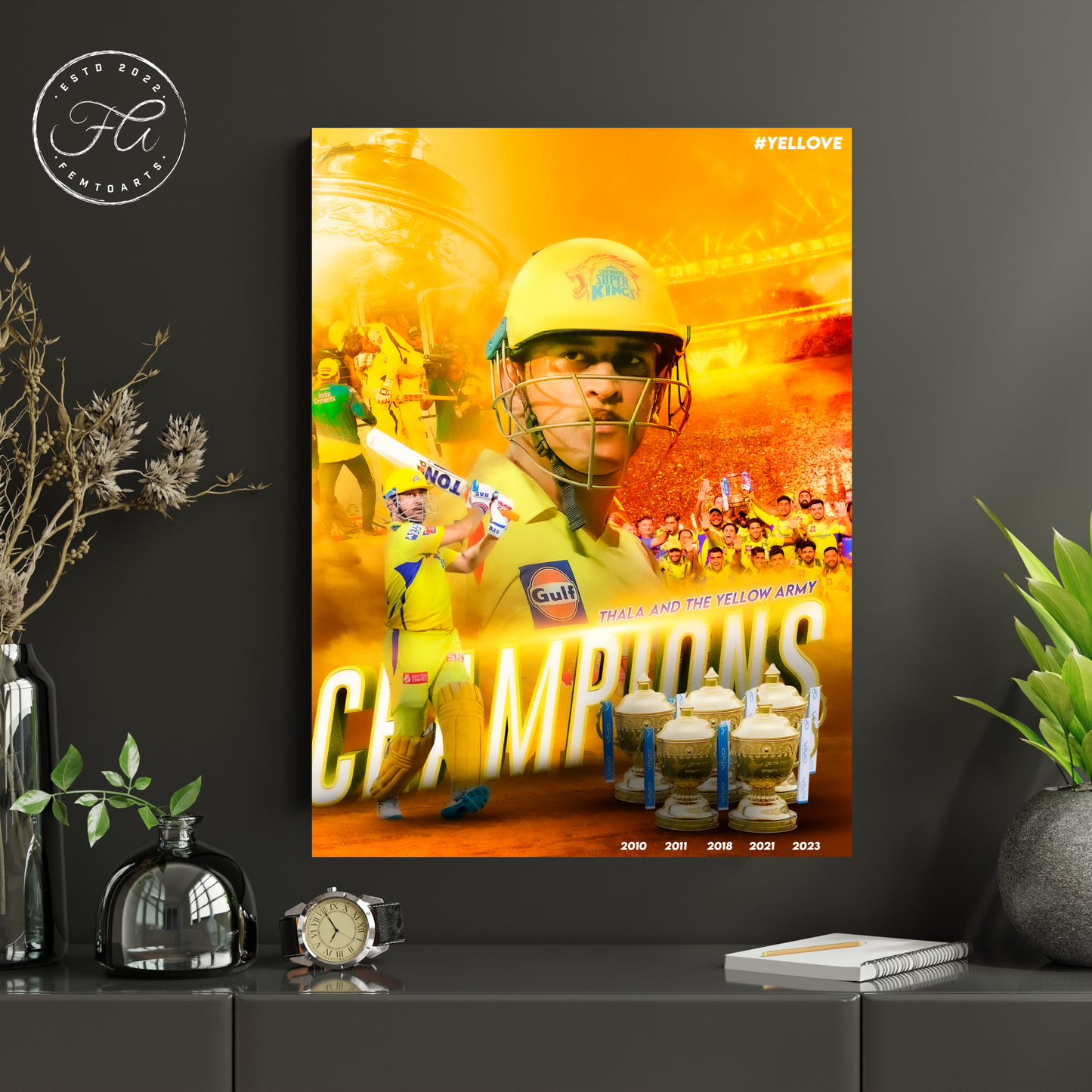 M S Dhoni - Thala & his Yellow Brigrade #YELLOVE